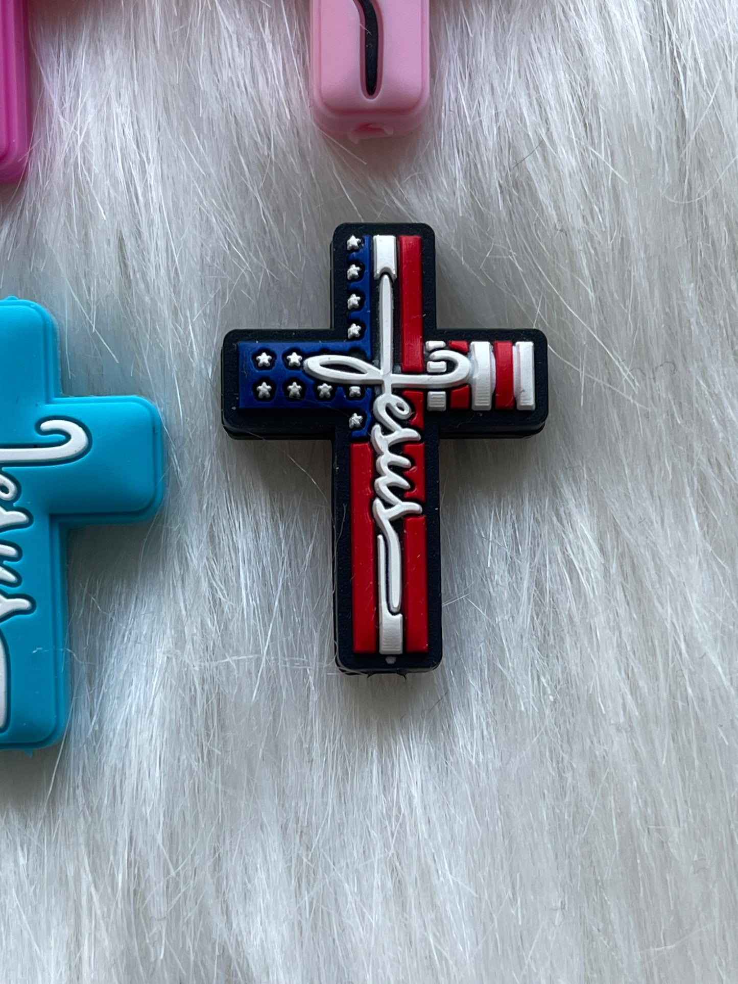 SILICONE FOCAL- Cross, Jesus, Faith (18 Options & Discount Scoops)