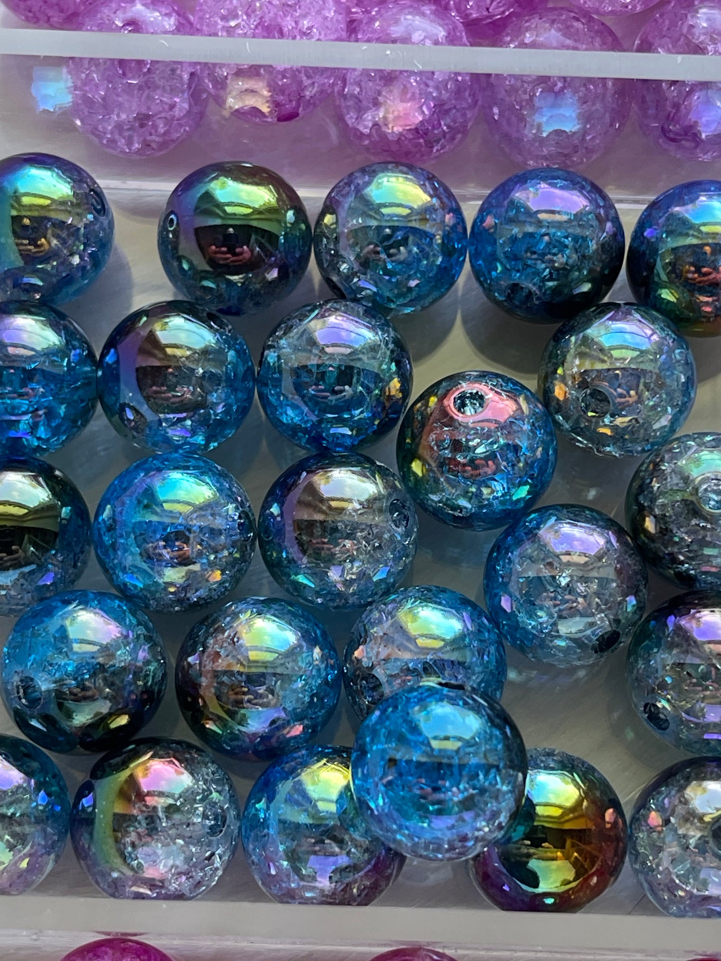 16mm ACRYLIC BEAD-CRACKLE (23 Options)