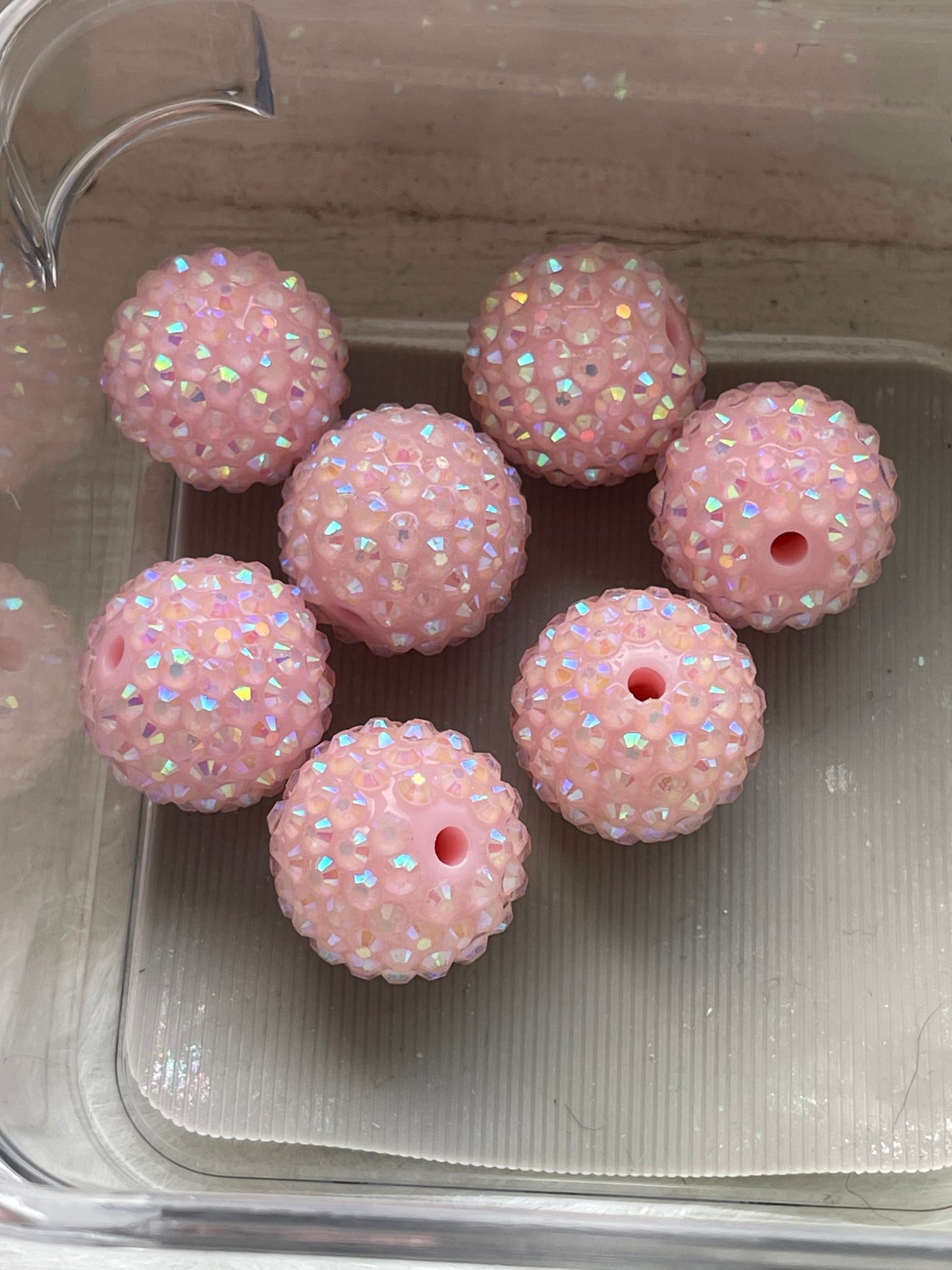 20mm CHUNKY ABS RHINESTONE Beads- Solids (33 Options)