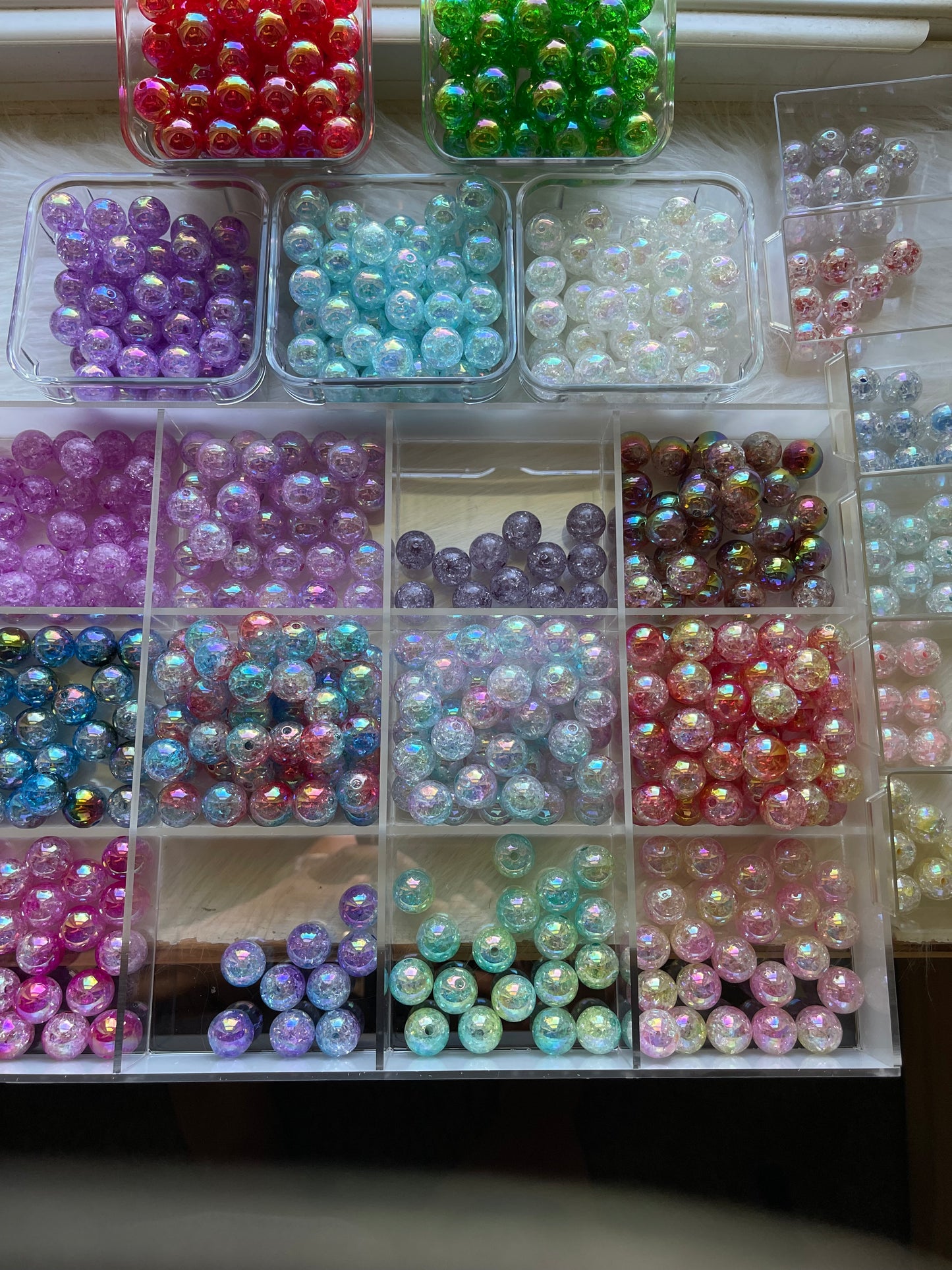 16mm ACRYLIC BEAD-CRACKLE (23 Options)