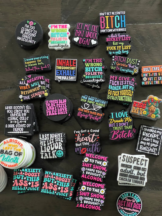 SILICONE FOCAL - ADULT/Sarcasm Theme-Low Inventory Clearance)