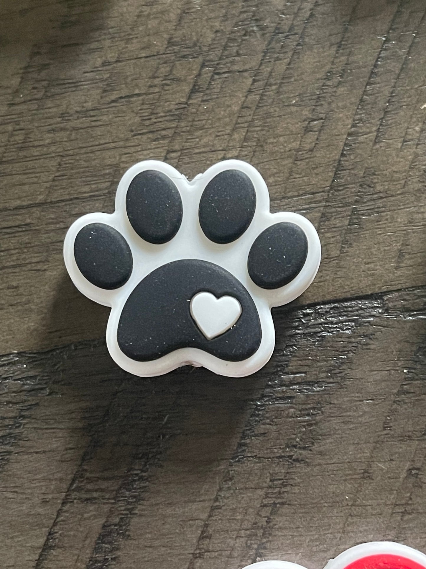 SILICONE FOCAL- paw prints (15 Options)