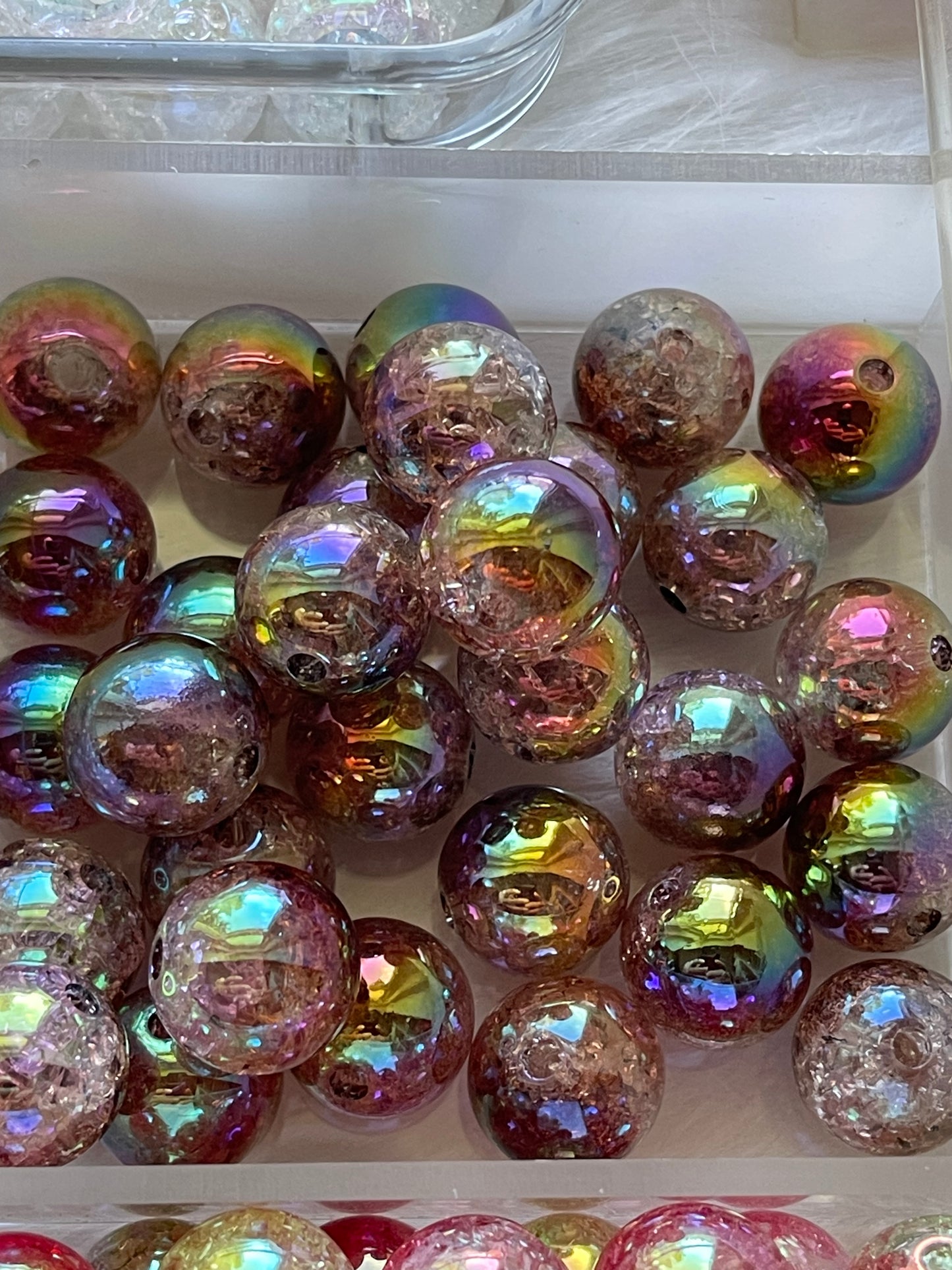 16mm ACRYLIC BEAD-CRACKLE (23 Options)
