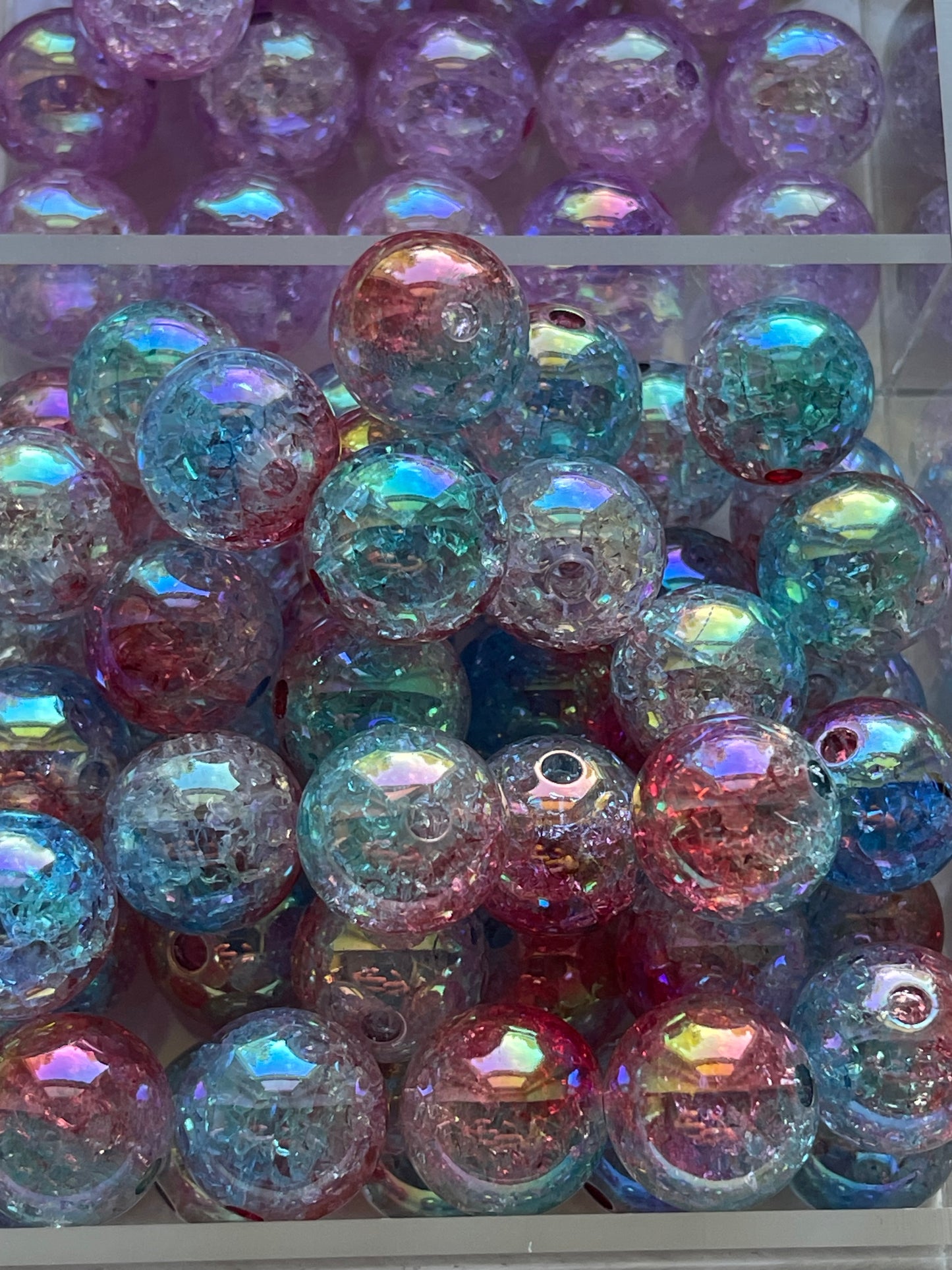 16mm ACRYLIC BEAD-CRACKLE (23 Options)