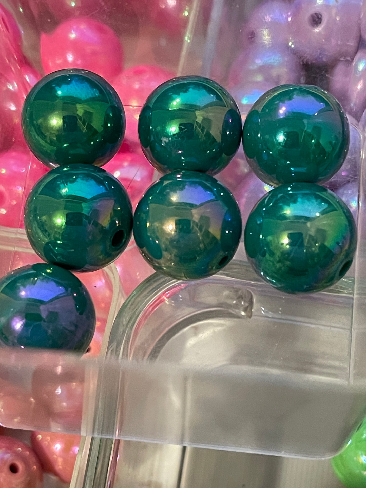 16mm ACRYLIC Bead SOLID COLORS w ABS Shine (24 Options)