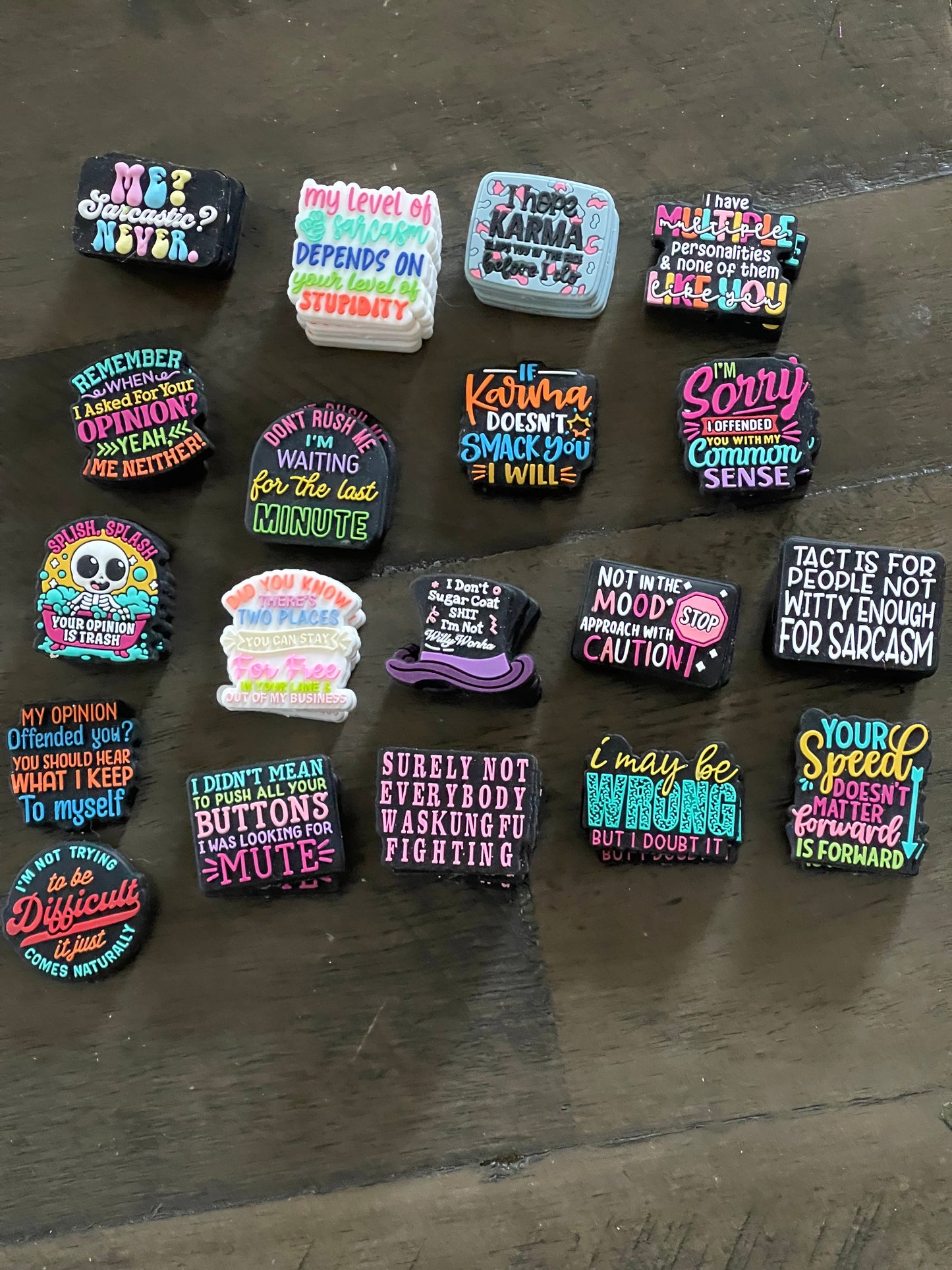 SILICONE FOCAL - Sarcasm Theme-Low Inventory Clearance)