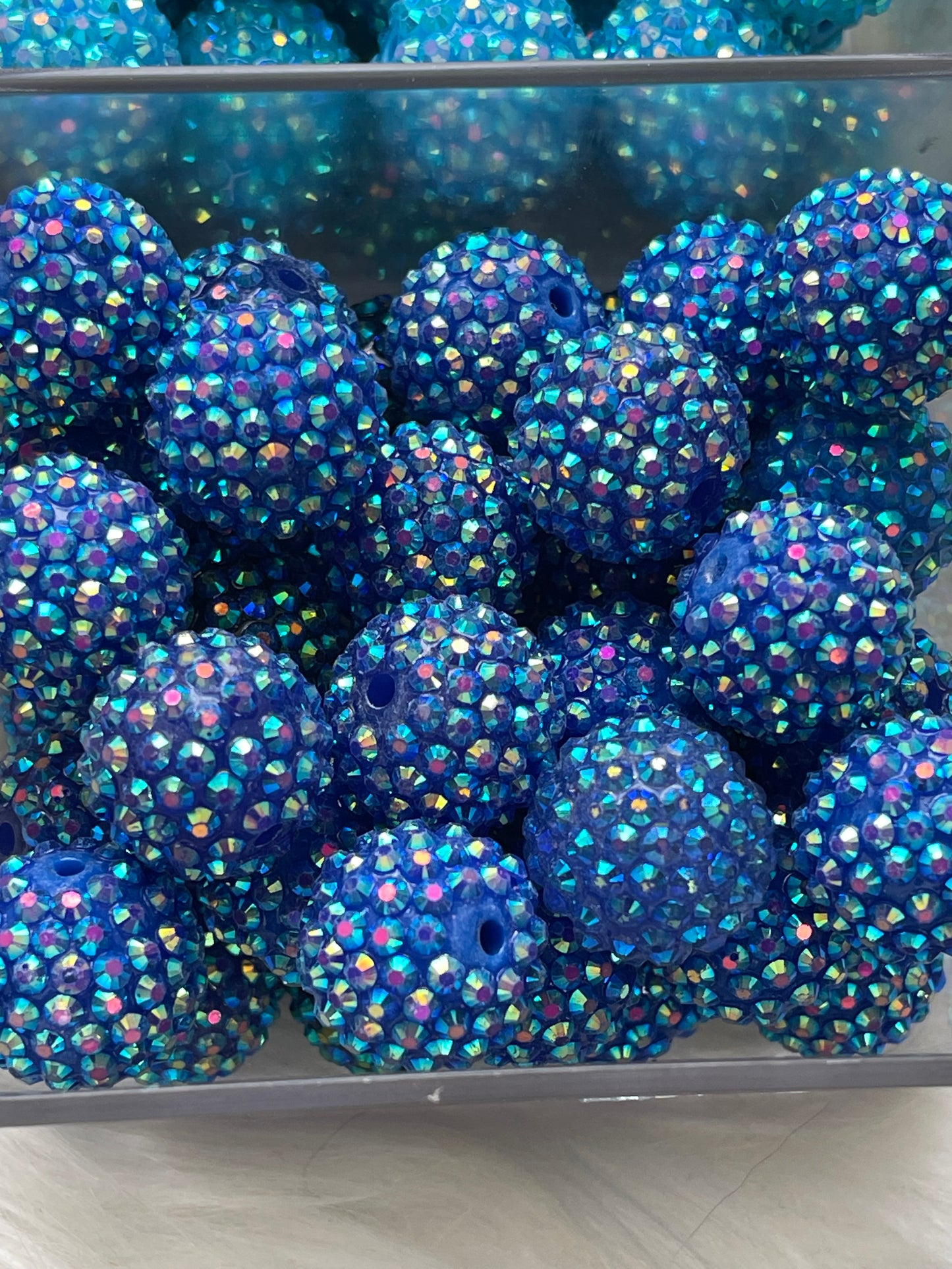 20mm CHUNKY ABS RHINESTONE Beads- Solids (33 Options)
