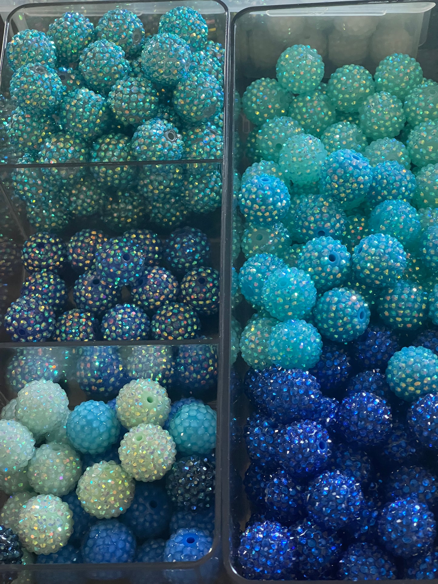 20mm CHUNKY RHINESTONE bubblegum Bead (15 Options)