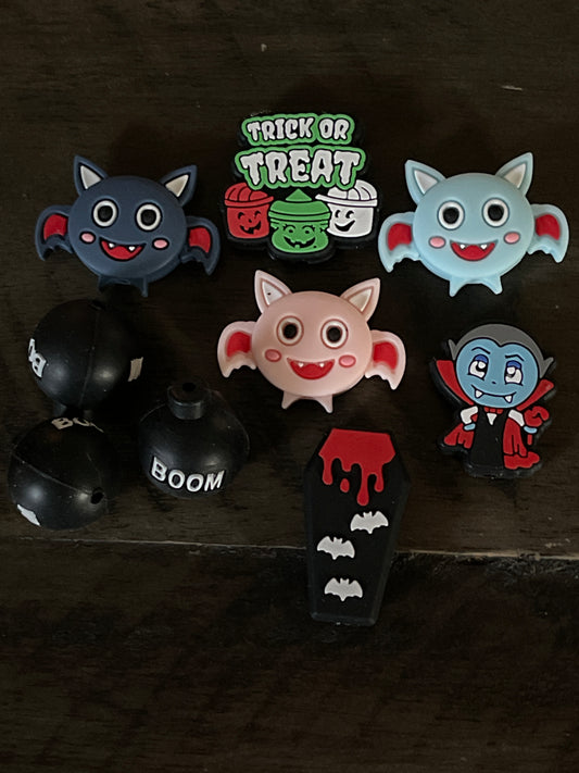 SILICONE FOCALS- Halloween Theme (7 OPTIONS)