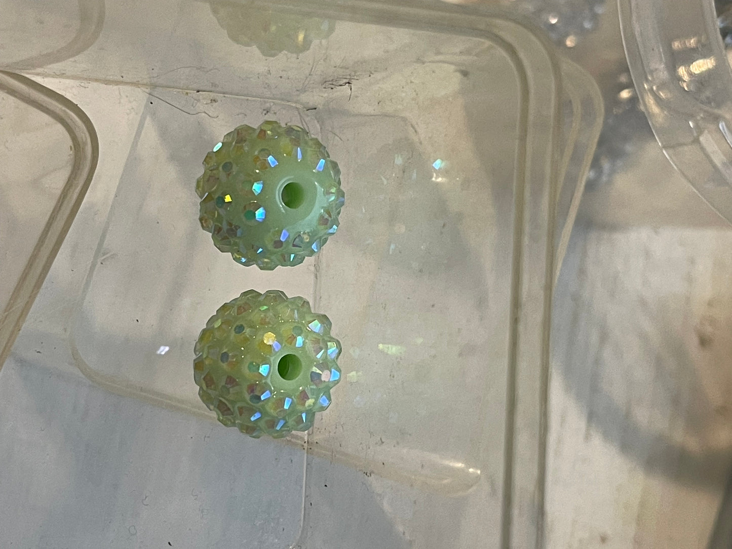 16mm CHUNKY ABS RHINESTONE Bead (15 Color Options)