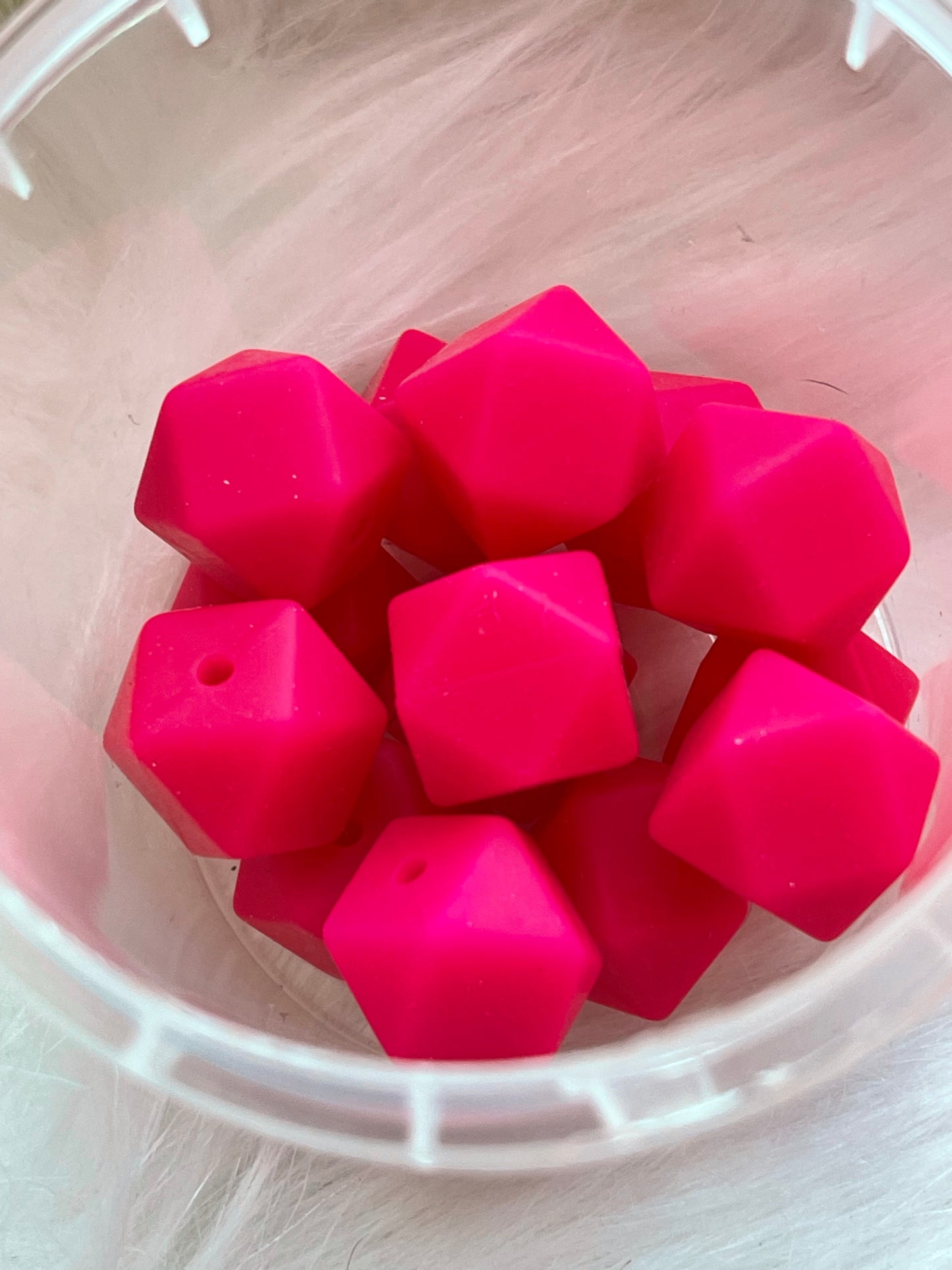 14.3mm SILICONE HEX BEADS (62 Options & Discount Scoop)