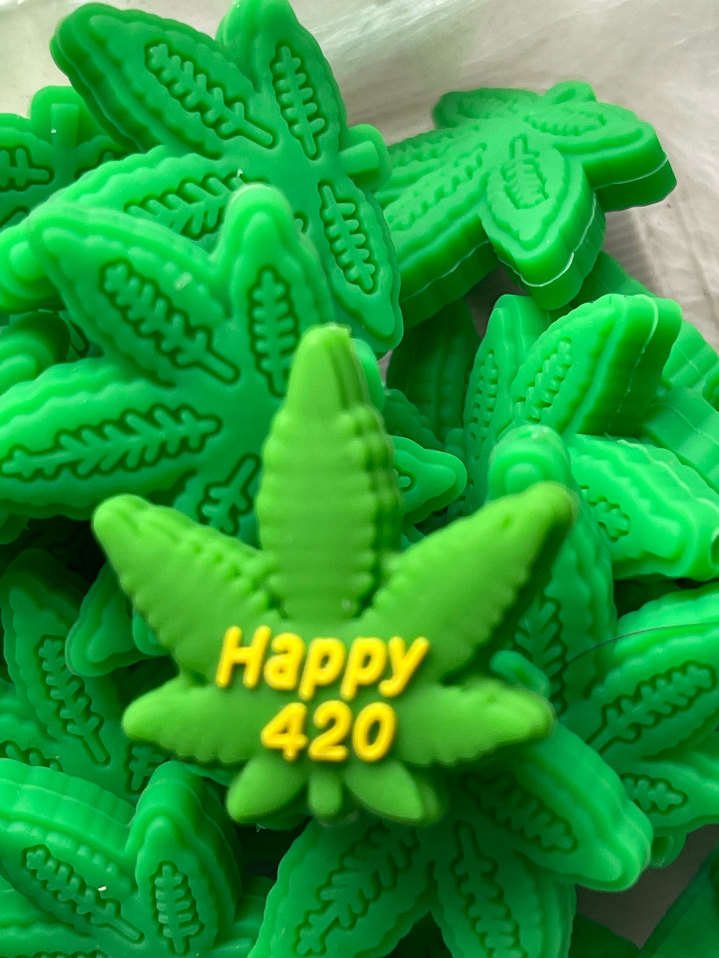 SILICONE FOCAL- Happy 420 Theme Weed Focals- (9 Options)