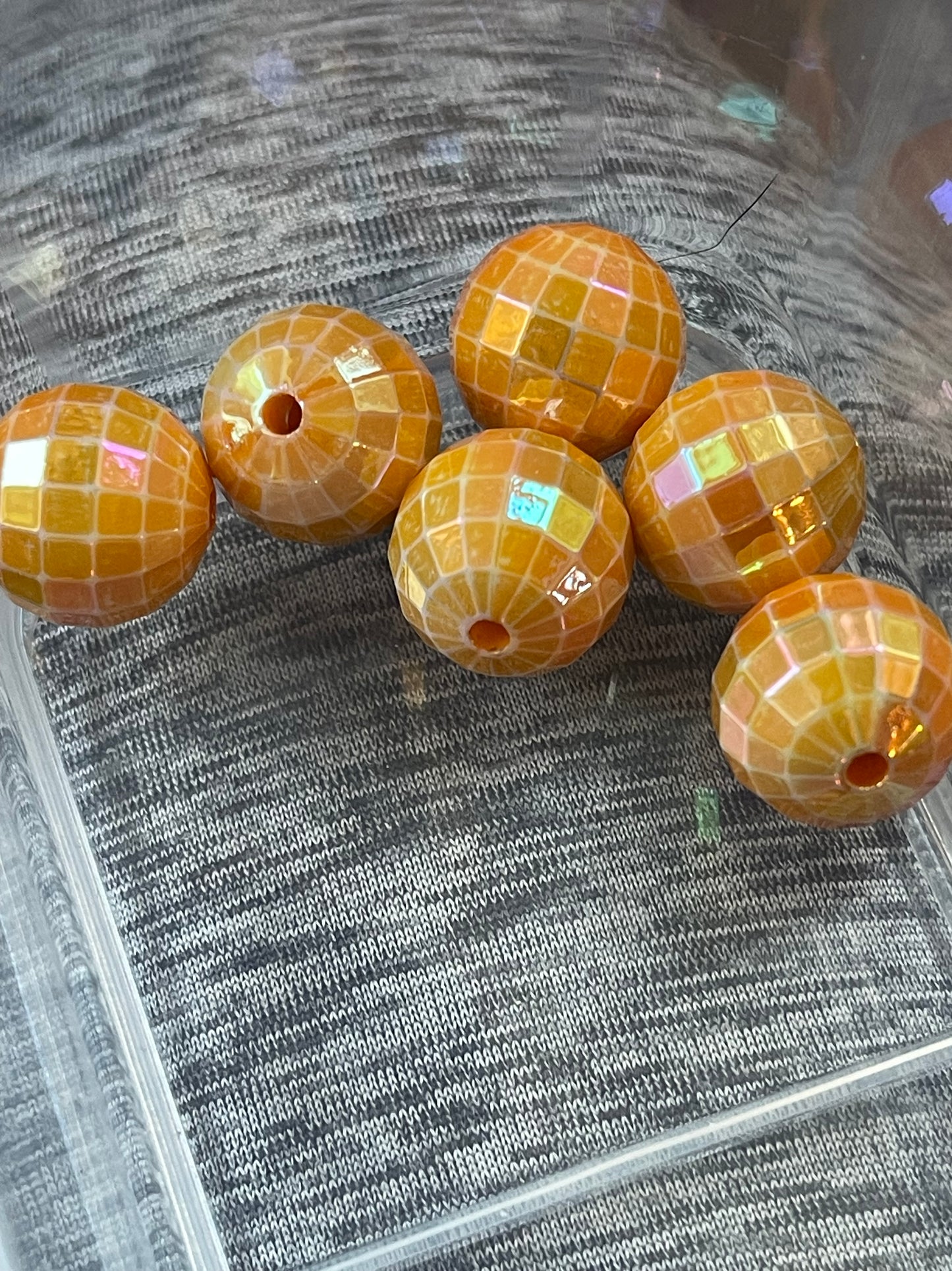 16mm ACRYLIC BEAD Disco Ball w/ ABS Shine (12 Options)