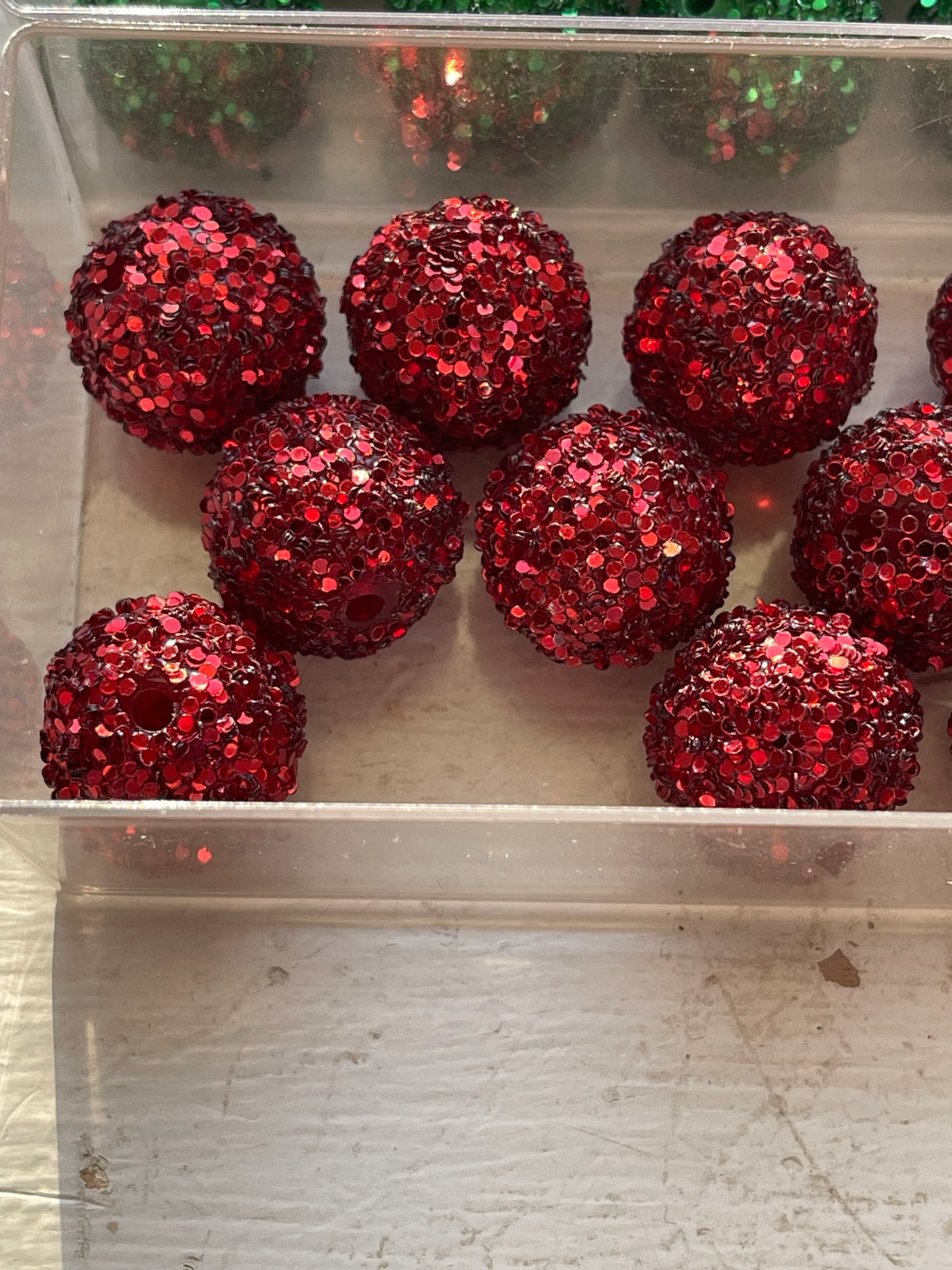 18mm Glitter BEADS (2 Options)