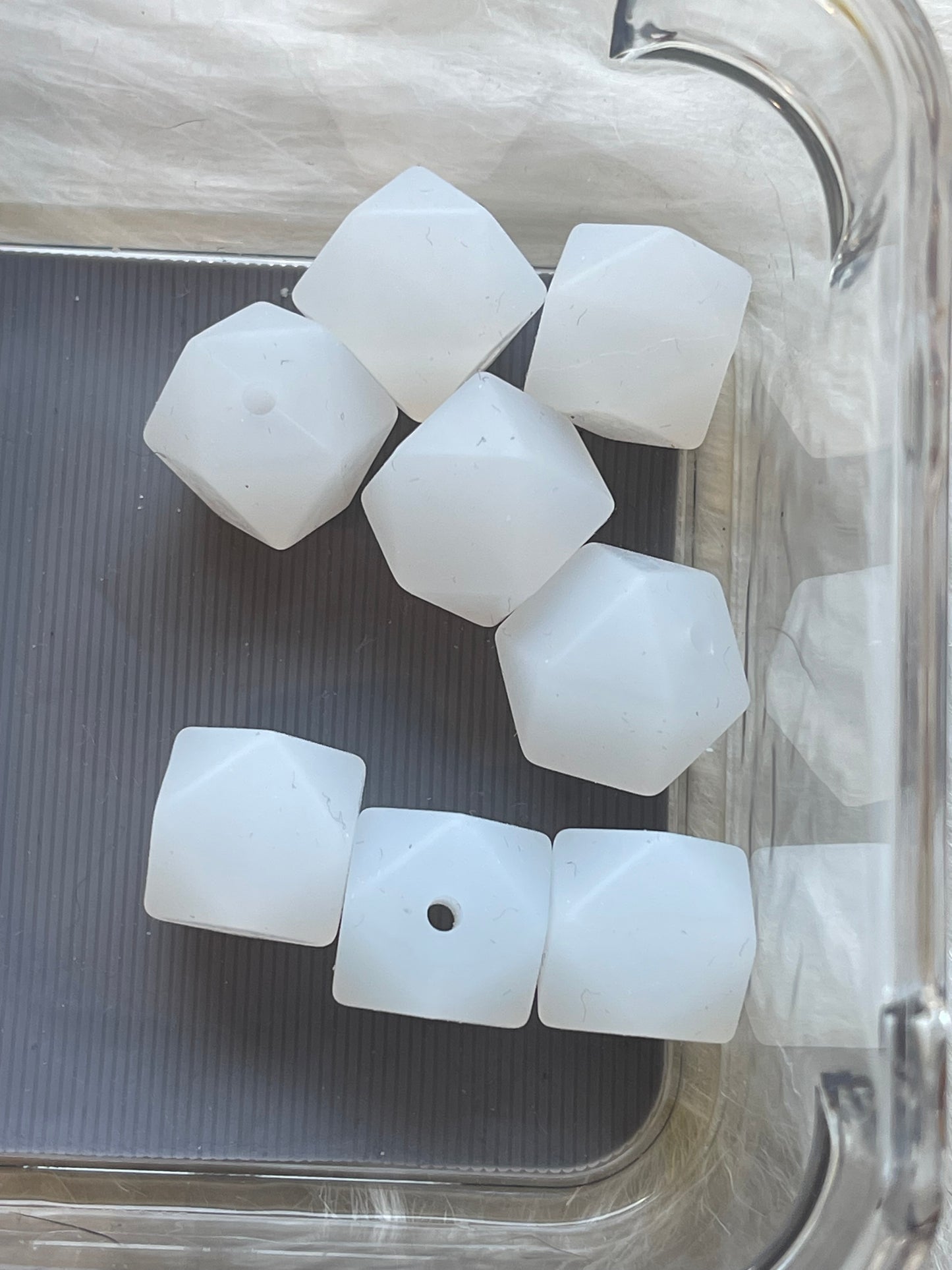 14.3mm SILICONE HEX BEADS (62 Options & Discount Scoop)