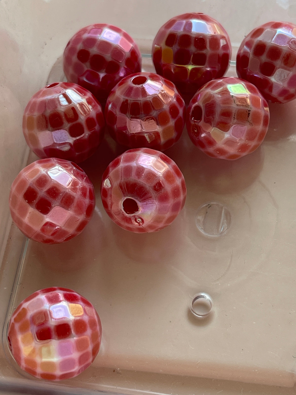16mm ACRYLIC BEAD Disco Ball w/ ABS Shine (14 Options)