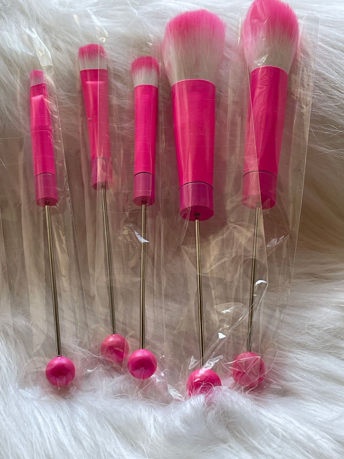 BEADABLE BLANK SET OF 5 MAKE UP BRUSHES (9 Options)