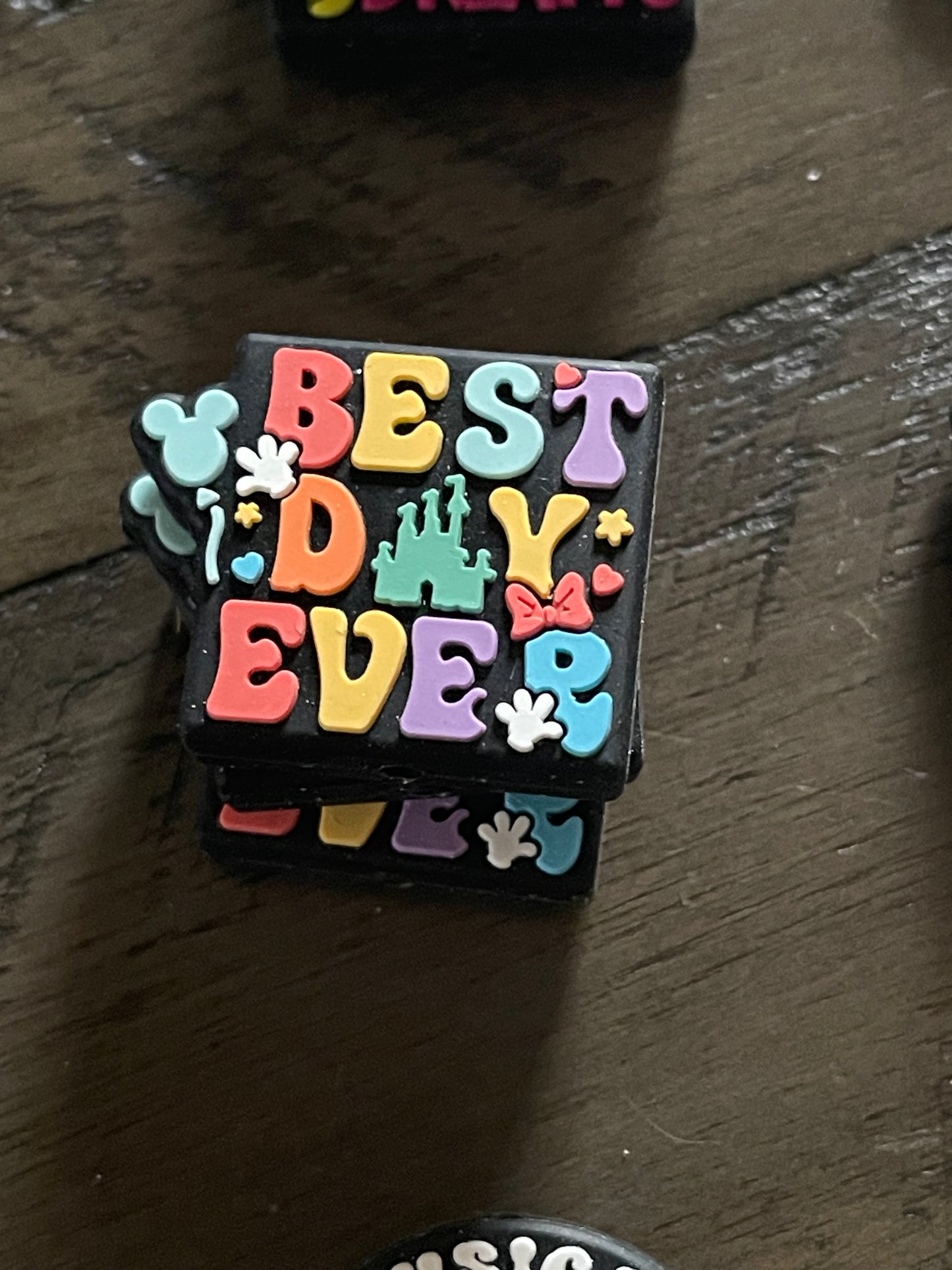 SILICONE FOCAL - Love/Happy Theme-Low Inventory Clearance)