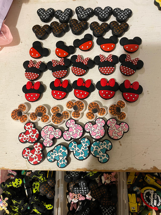 SILICONE FOCALS- MINNIE/MICKEY EARS (9 OPTIONS TO PICK FROM)