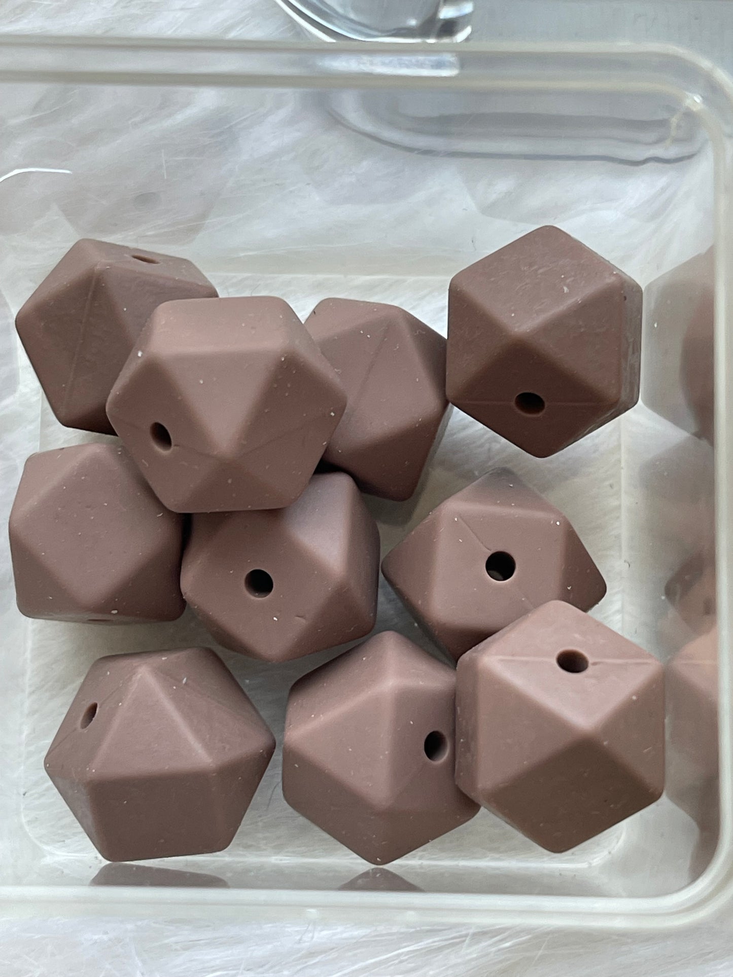 14.3mm SILICONE HEX BEADS (62 Options & Discount Scoop)