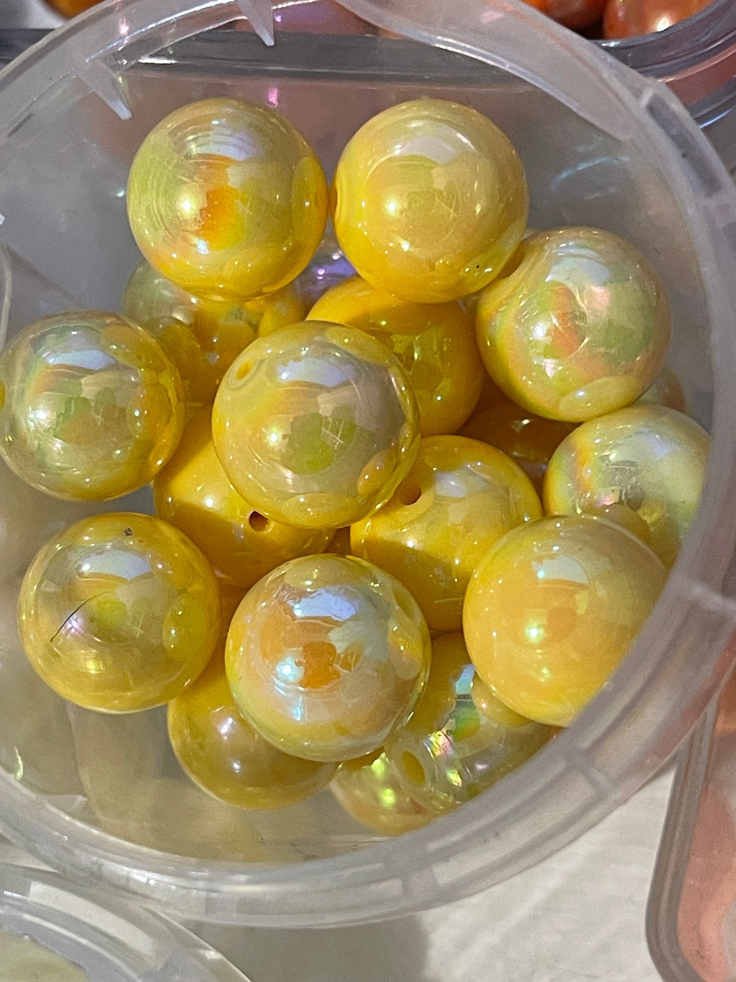 16mm ACRYLIC Bead SOLID COLORS w ABS Shine (24 Options)
