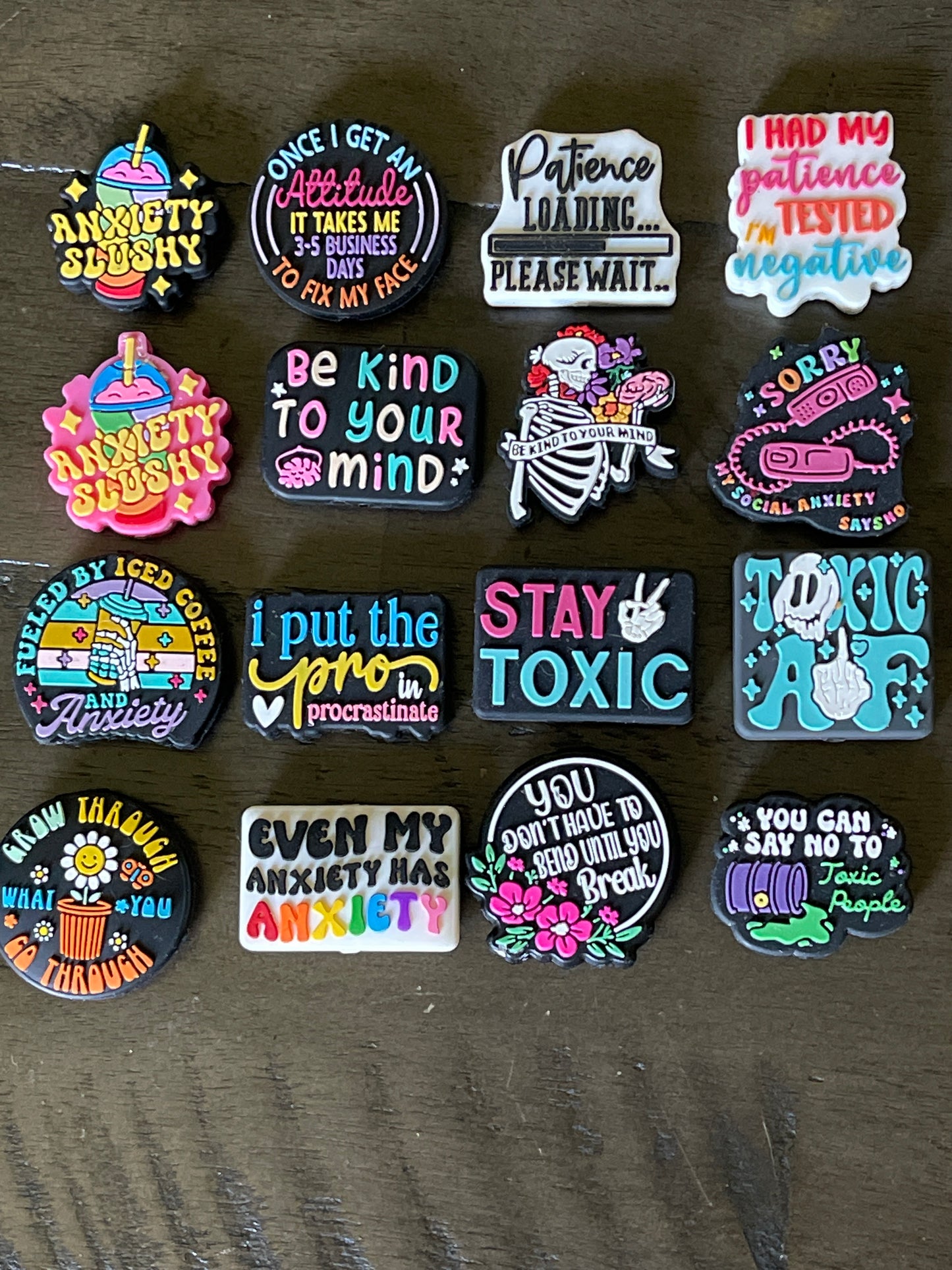 SILICONE FOCAL - Attitude/Patience/Anxiety Theme-Low Inventory Clearance