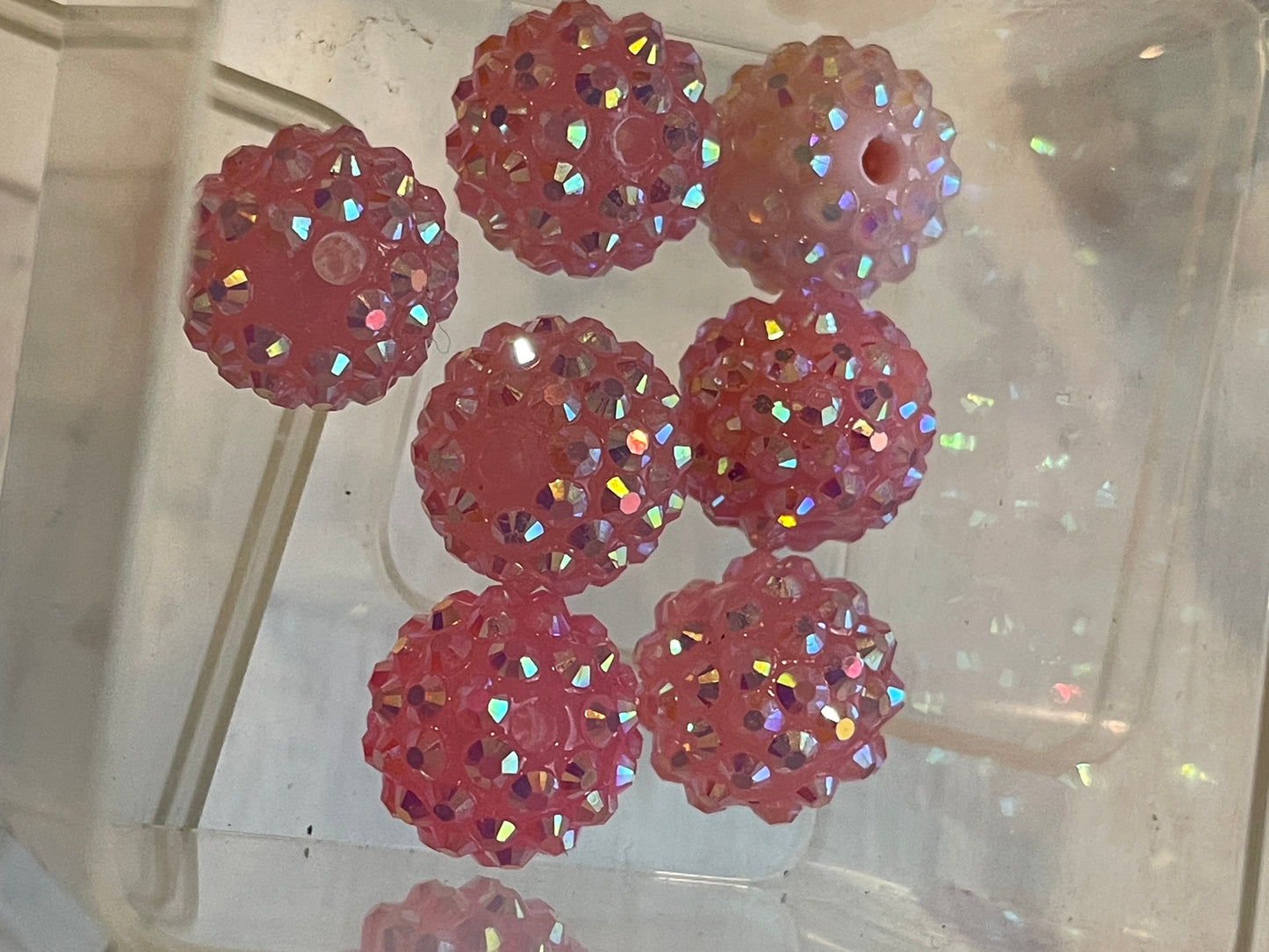16mm CHUNKY ABS RHINESTONE Bead (15 Color Options)