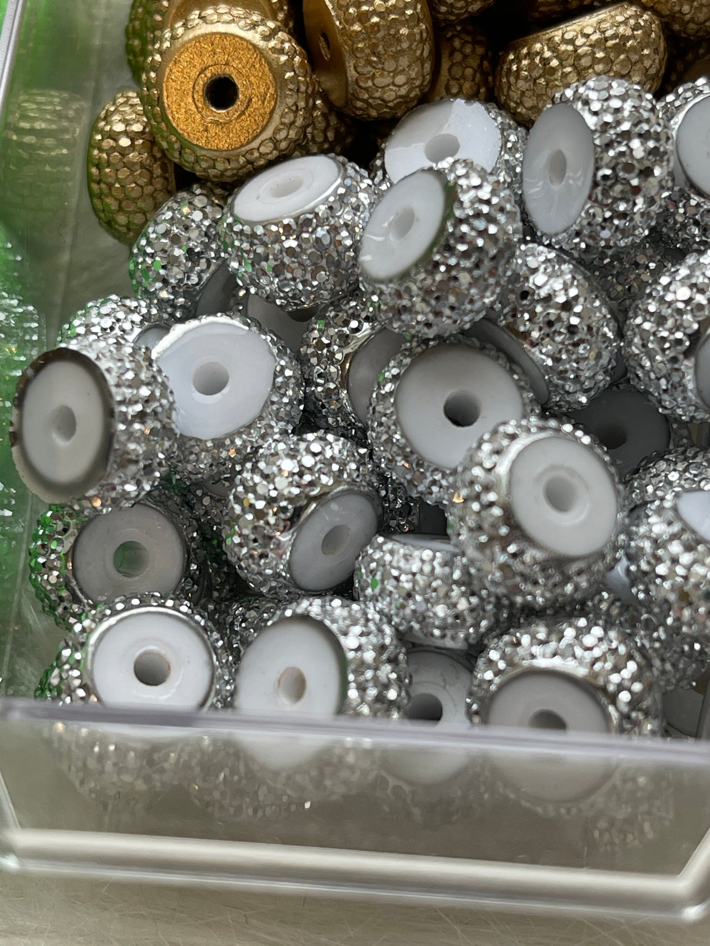 SPACERS-12mm RHINESTONES (Thicks) (4 Color Options)