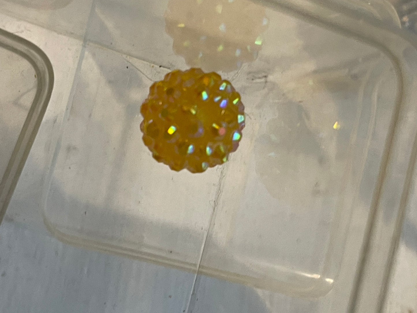 16mm CHUNKY ABS RHINESTONE Bead (15 Color Options)