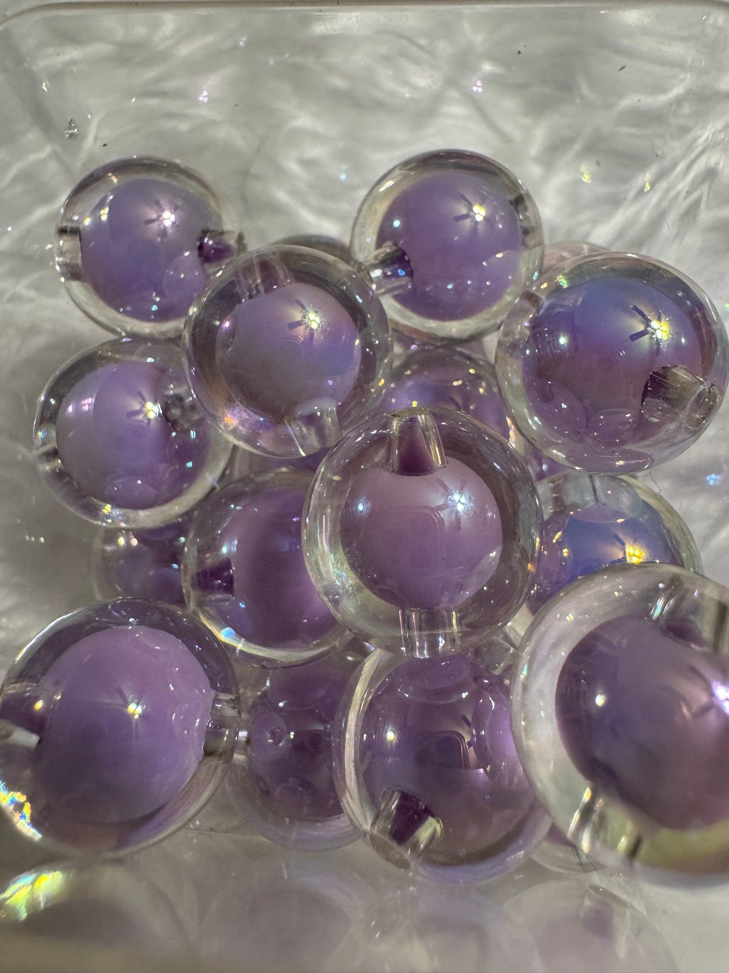16mm ACRYLIC BEAD- Solid Colors (Double Layer) (10 Options)