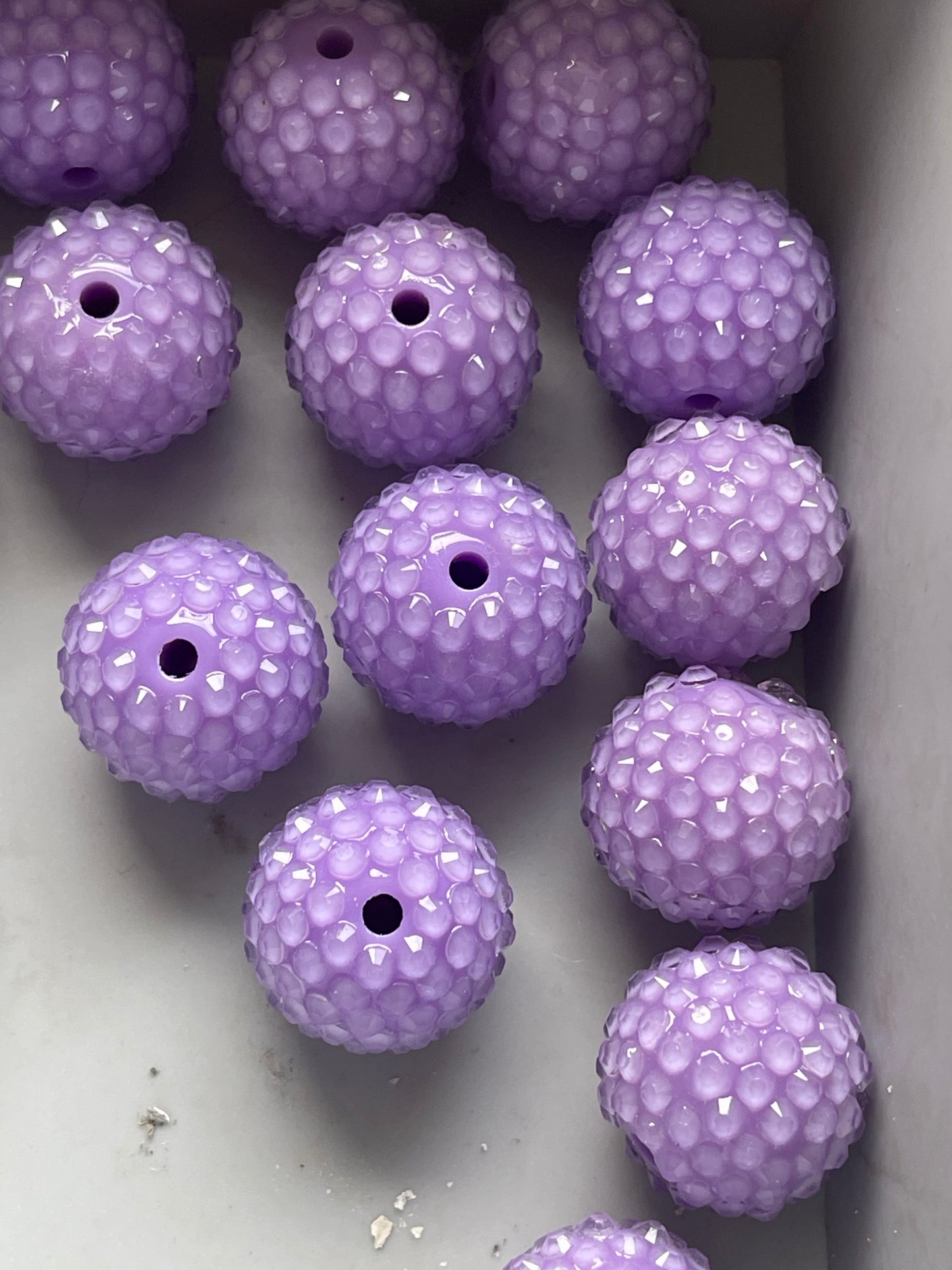 20mm CHUNKY RHINESTONE Beads- Solids (17 Options)