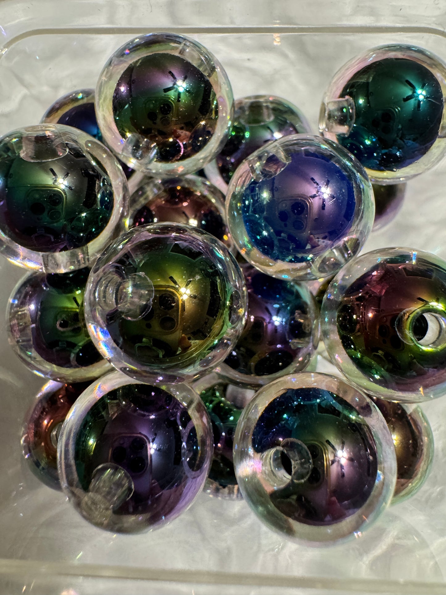 16mm ACRYLIC BEAD- Solid Colors (Double Layer) (10 Options)