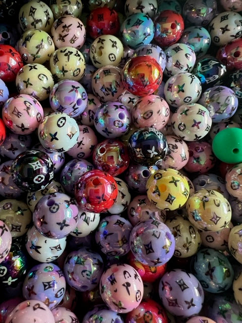 15mm ACRYLIC BEAD L'S (Hi-Gloss ABS Coat) 7 Options