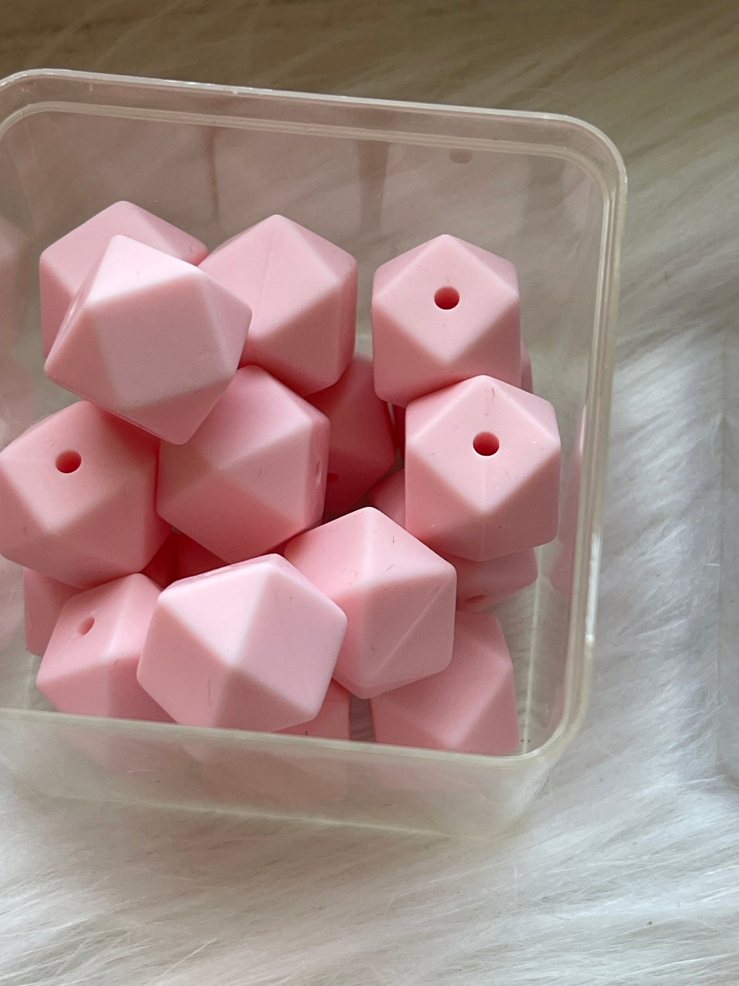 14.3mm SILICONE HEX BEADS (62 Options & Discount Scoop)