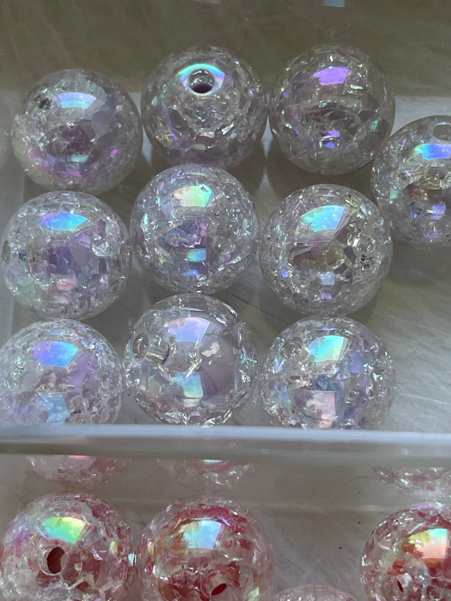16mm ACRYLIC BEAD-CRACKLE (23 Options)