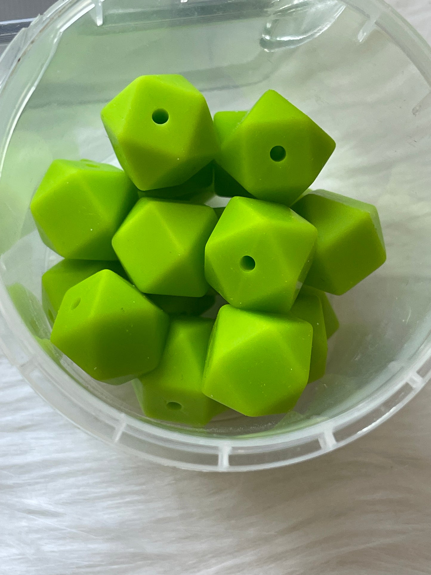 14.3mm SILICONE HEX BEADS (62 Options & Discount Scoop)