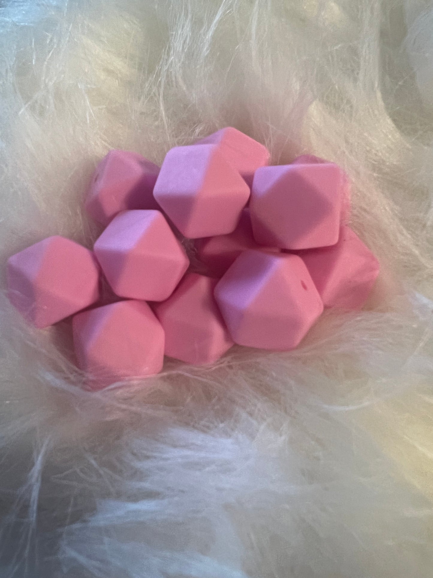 14.3mm SILICONE HEX BEADS (62 Options & Discount Scoop)