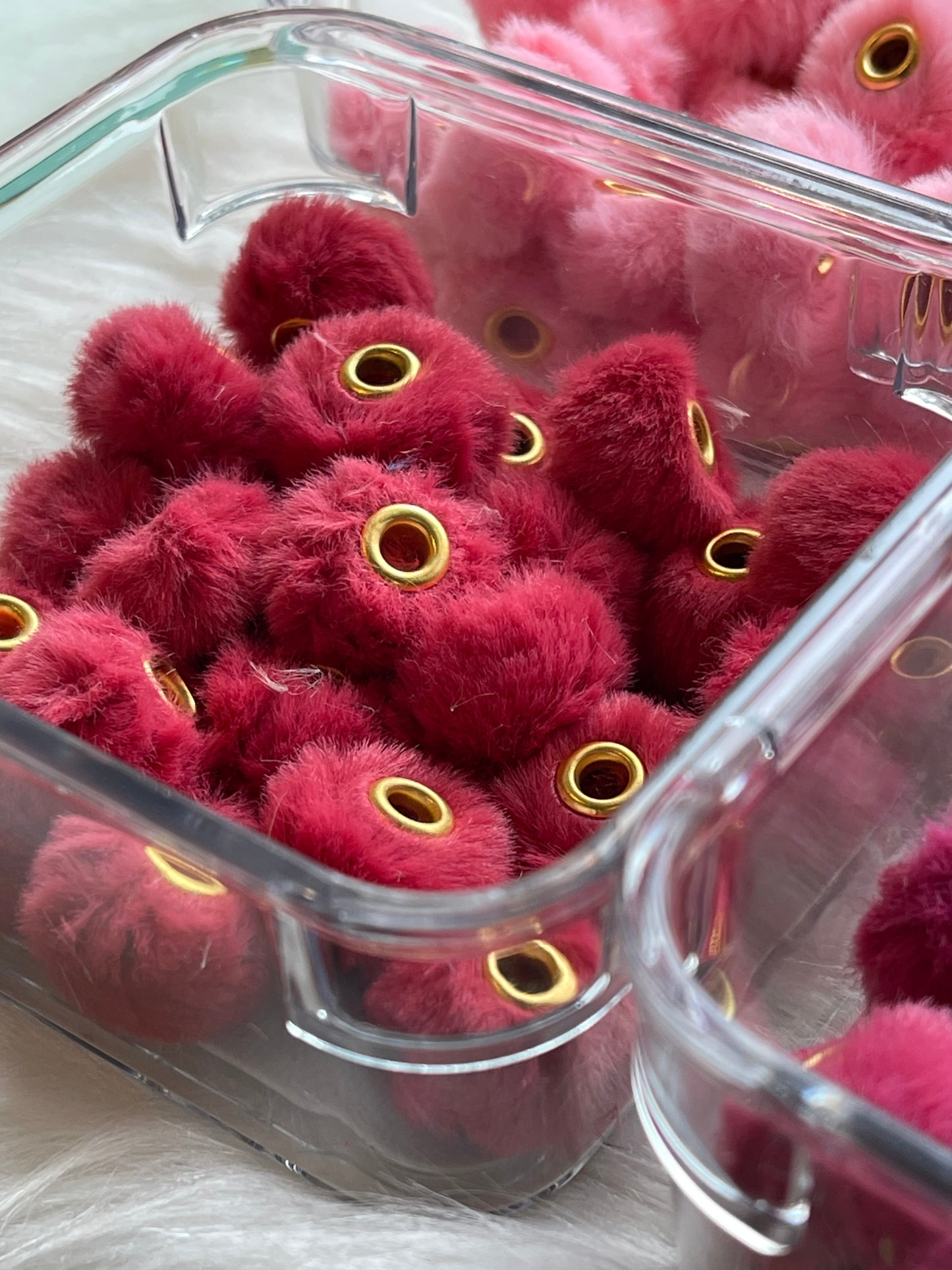 Spacers- 14mm Soft Fuzzy (35 colors)(Faux Rabbit Fur)