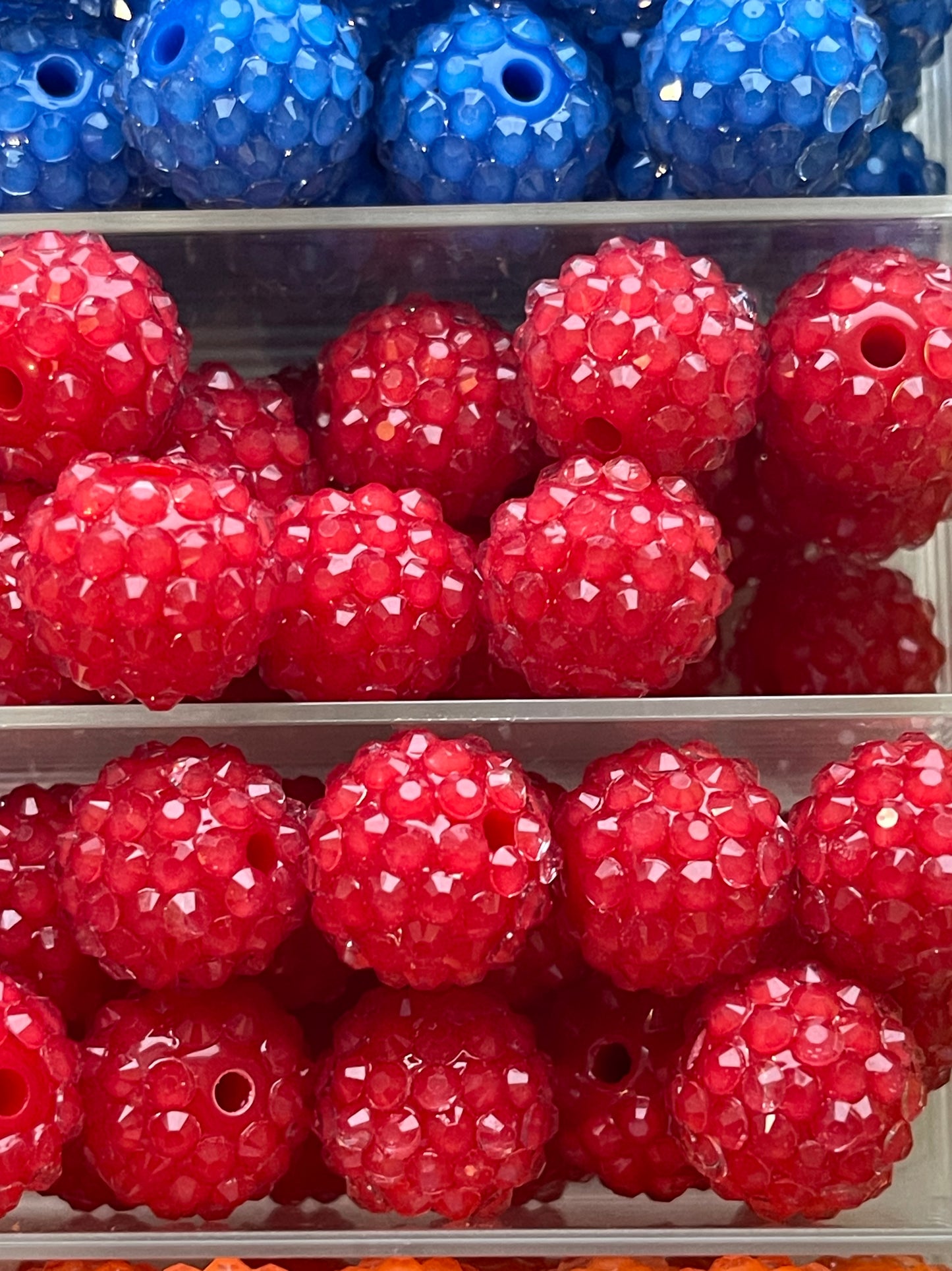 16mm CHUNKY RHINESTONE bubblegum Bead (15 Color Options)