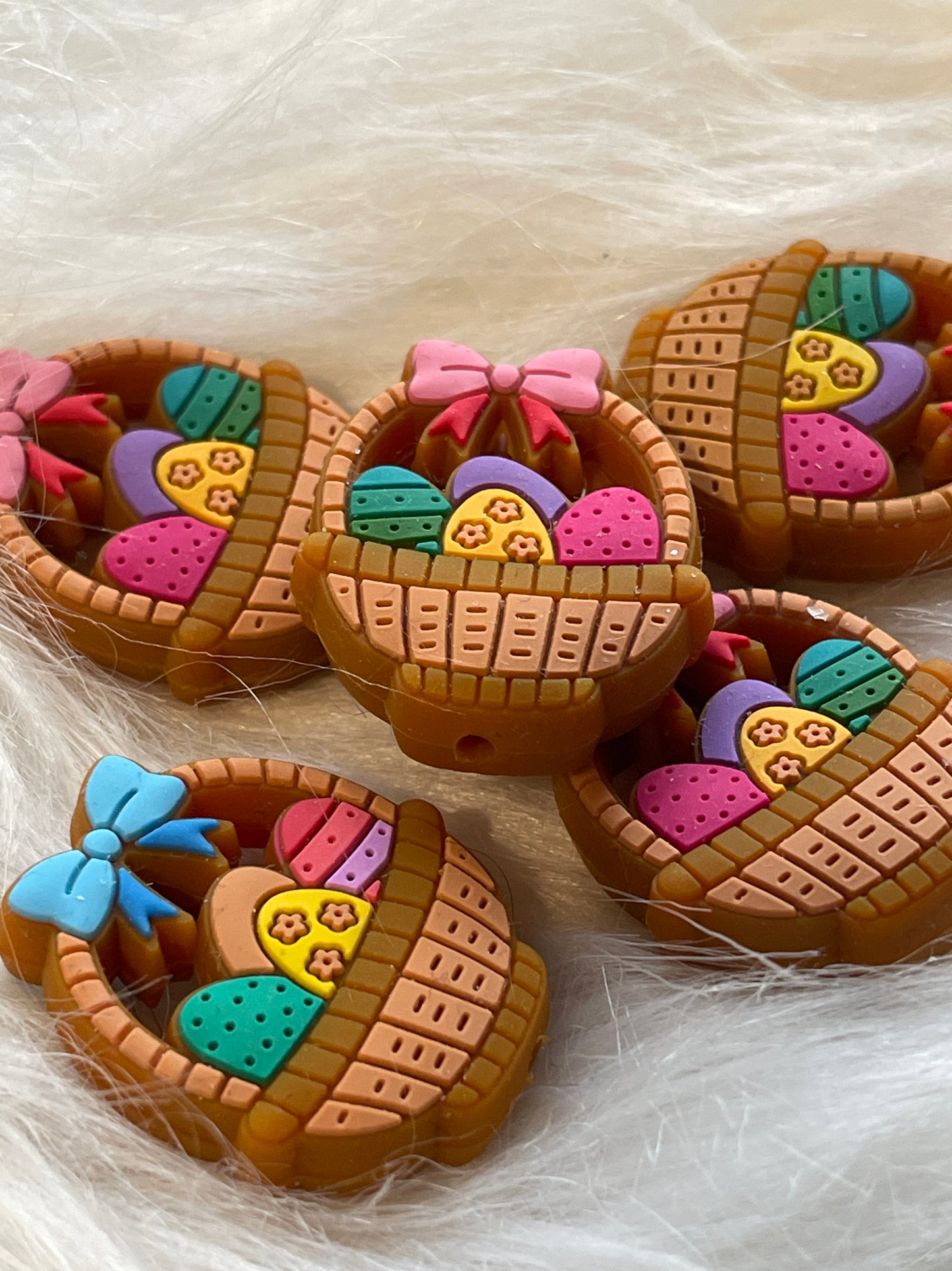 SILICONE FOCAL- Easter Basket of Colorful Eggs