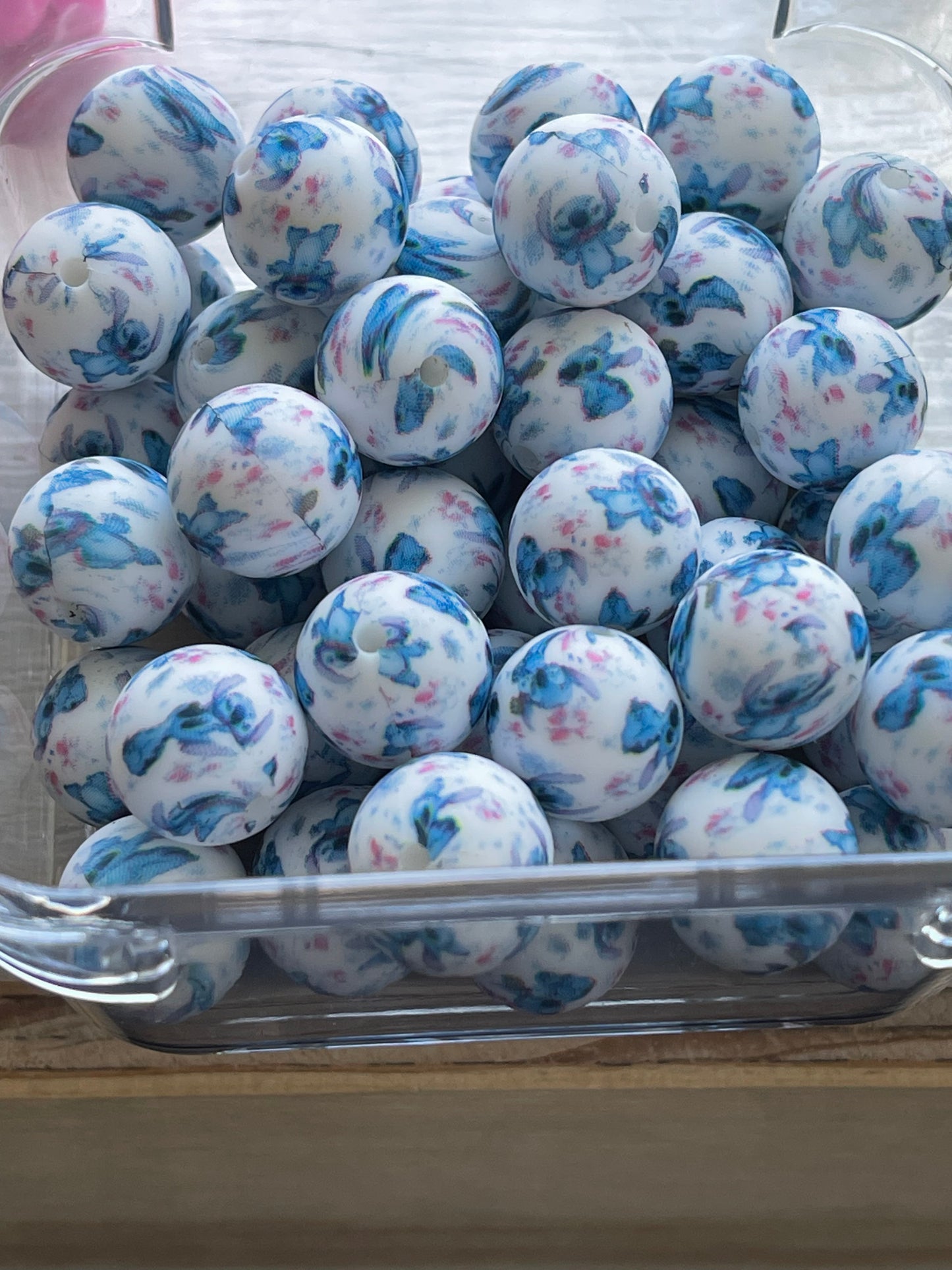 15mm SILICONE BEAD - PRINTED (21 Options)