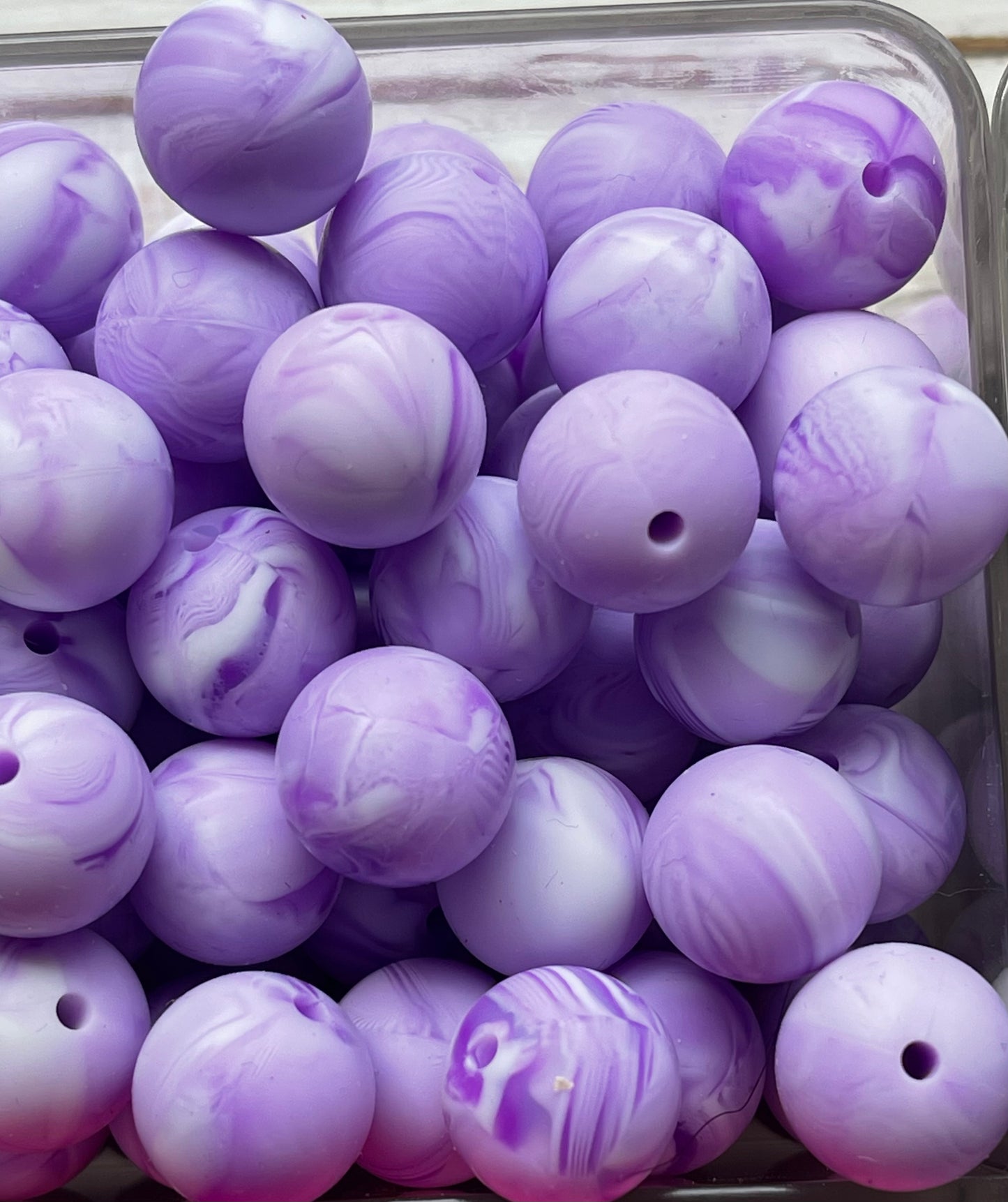 15mm SILICONE BEADS- SWIRLy Marble (10 Options)