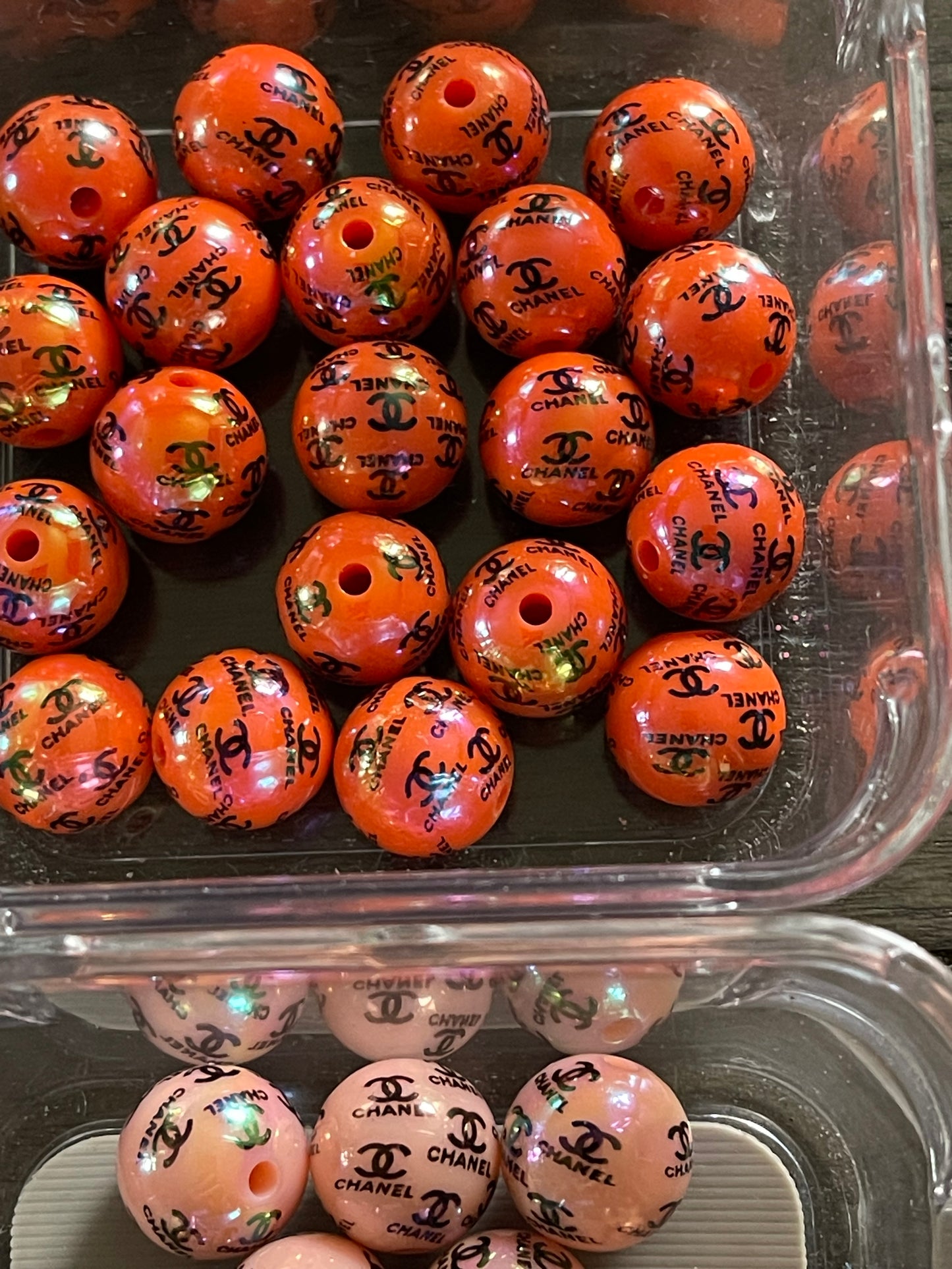 16mm ACRYLIC BEAD C’s (Hi-Gloss Coat) 12 Options
