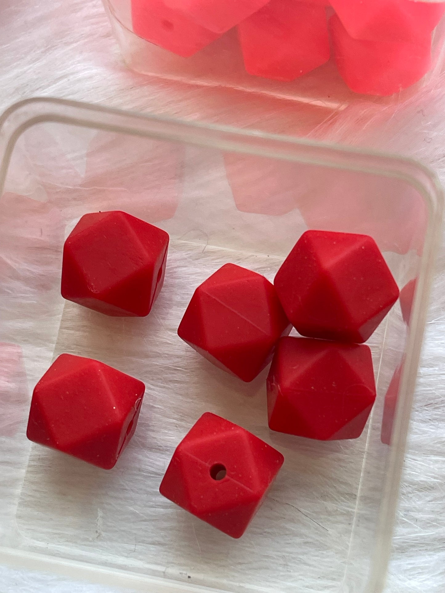 14.3mm SILICONE HEX BEADS (62 Options & Discount Scoop)