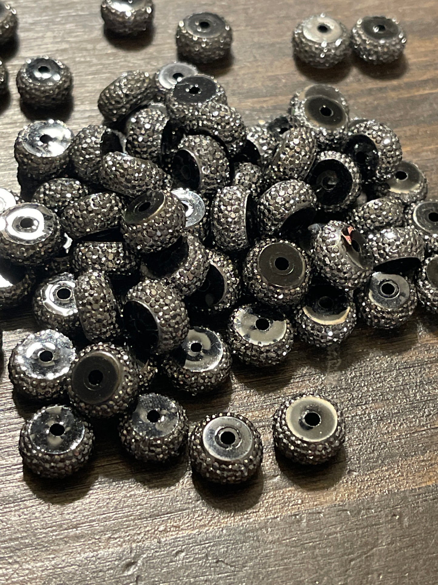 SPACERS-12mm RHINESTONES (Thicks) (4 Color Options)