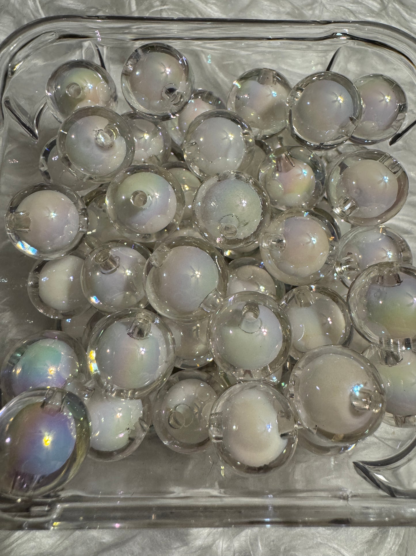 16mm ACRYLIC BEAD- Solid Colors (Double Layer) (10 Options)