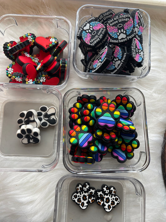 SILICONE FOCAL- PAW PRINT (5 Options)