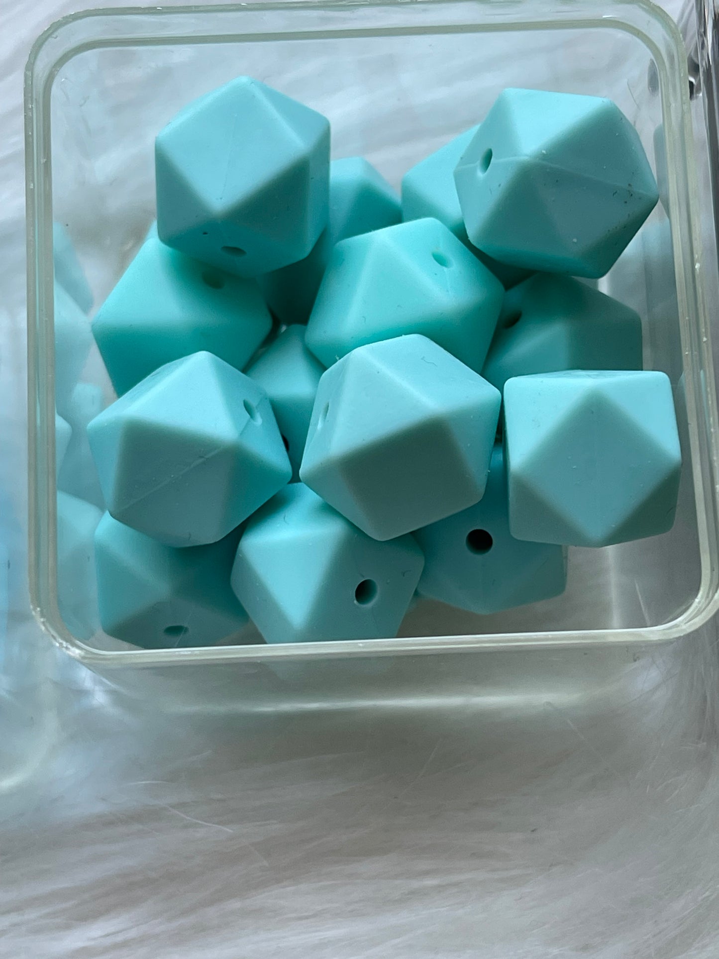 14.3mm SILICONE HEX BEADS (62 Options & Discount Scoop)