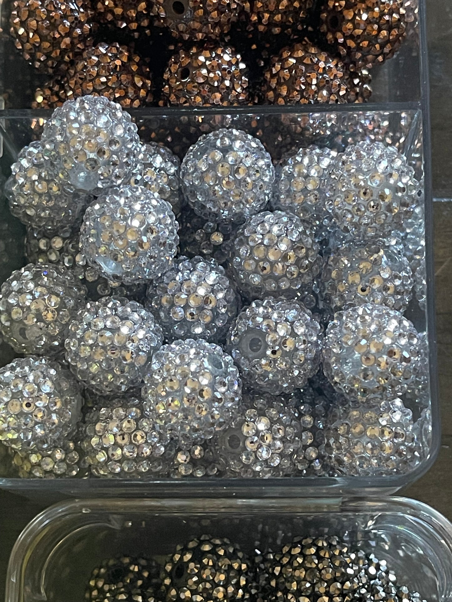 20mm CHUNKY RHINESTONE bubblegum Bead (15 Options)