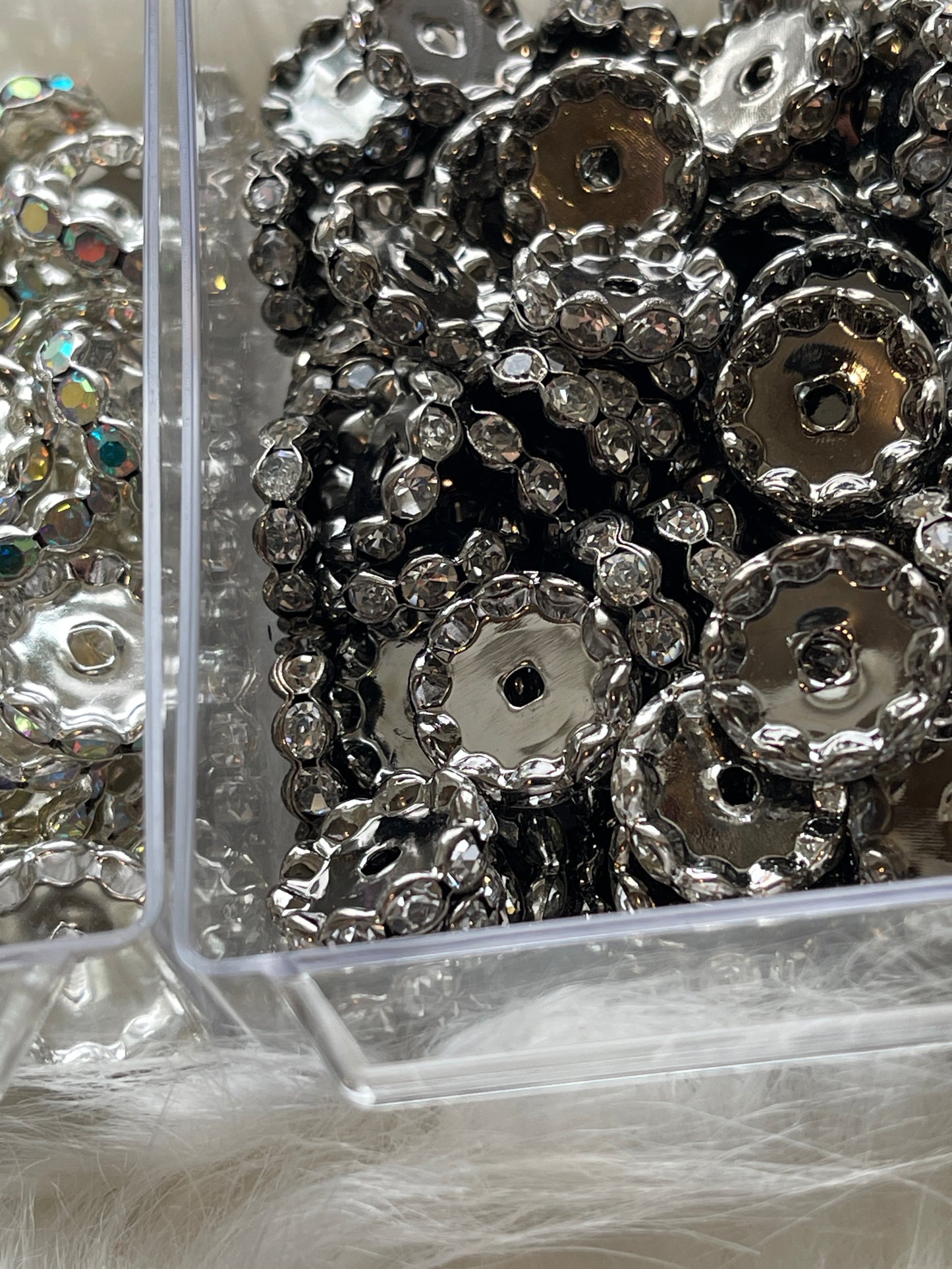 SPACERS-15mm RHINESTONES-WAVY (3 Options)